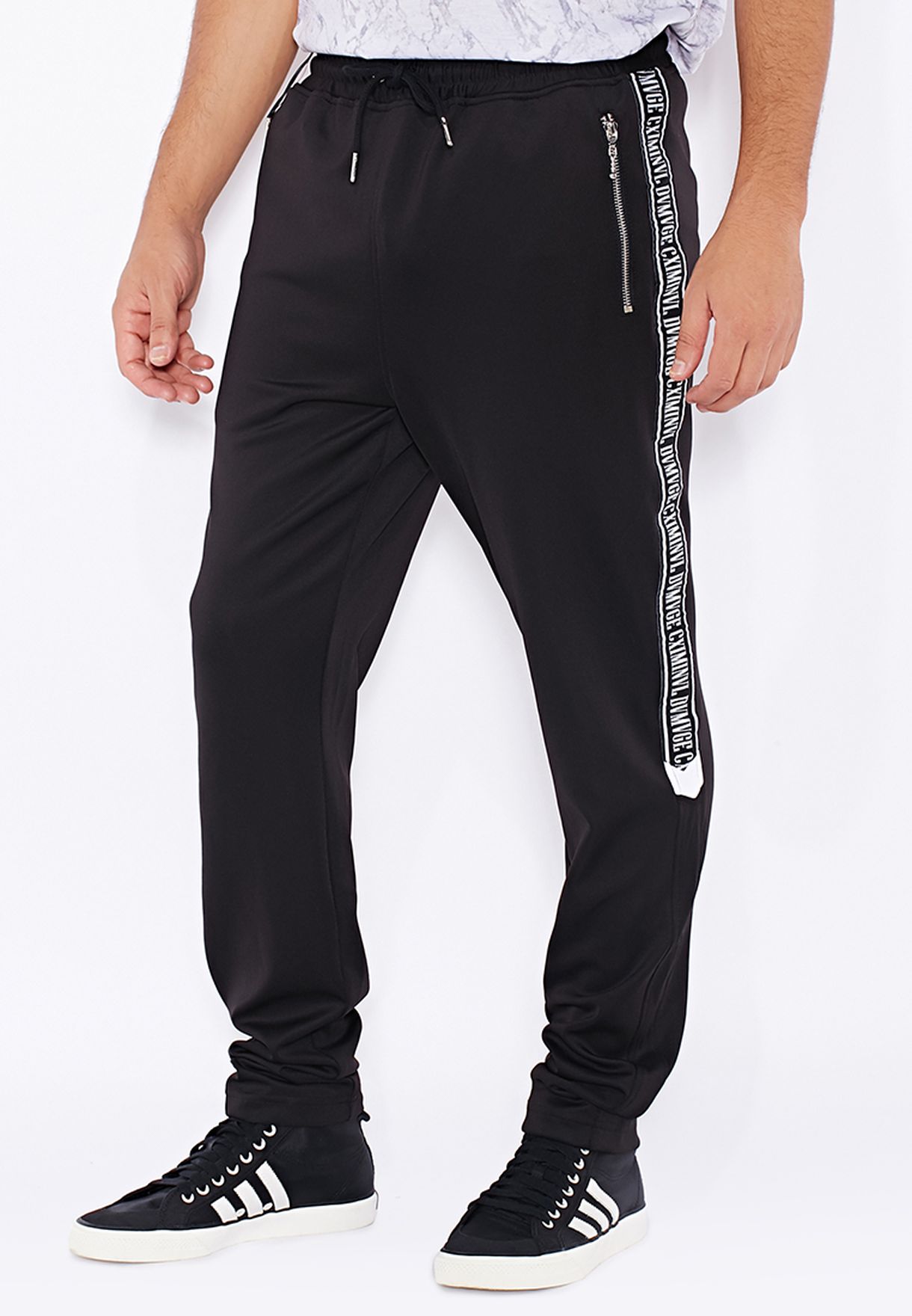 Buy Criminal Damage black One Track Sweatpants for Men in Muscat, Salalah