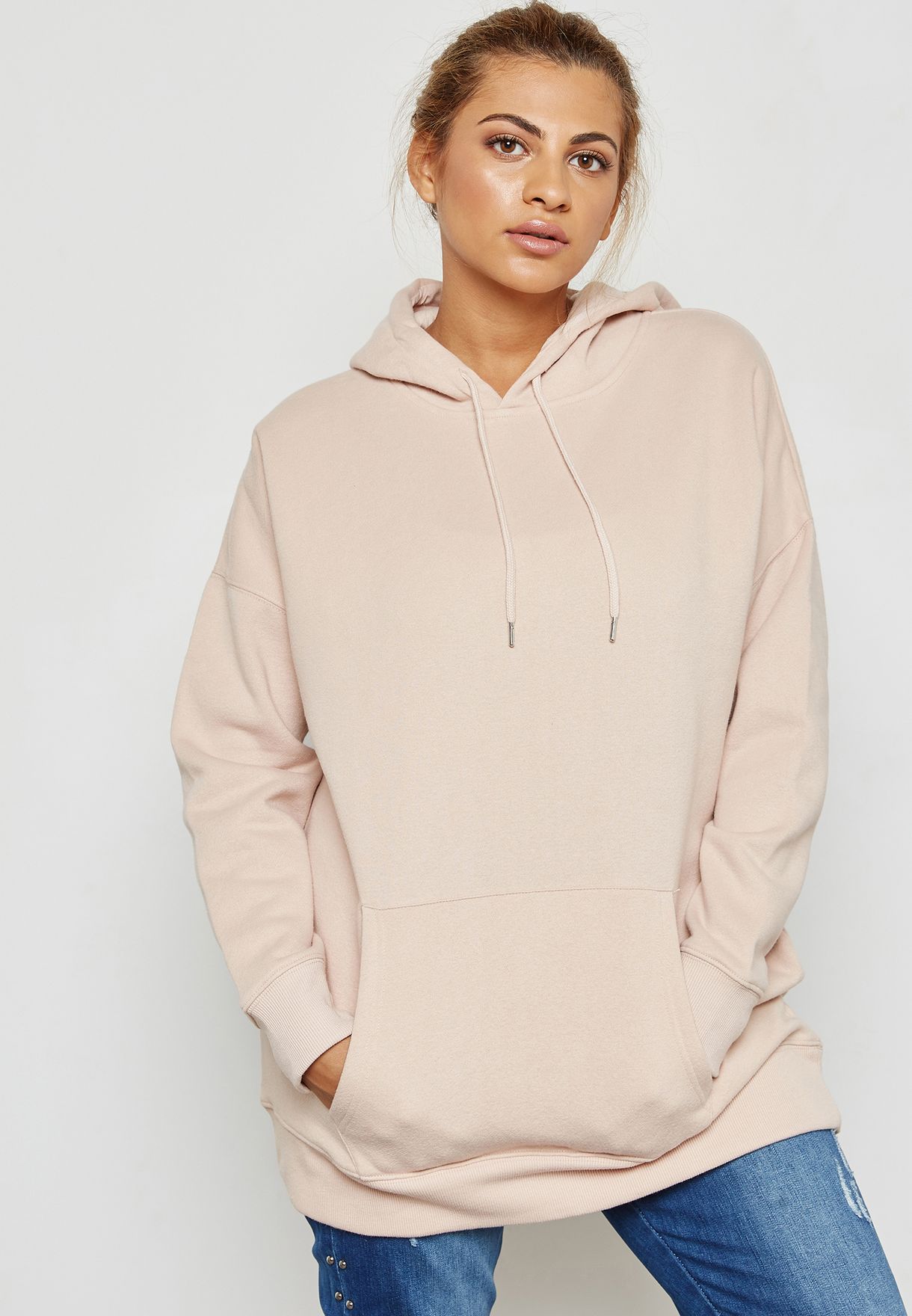 new look longline hoodie