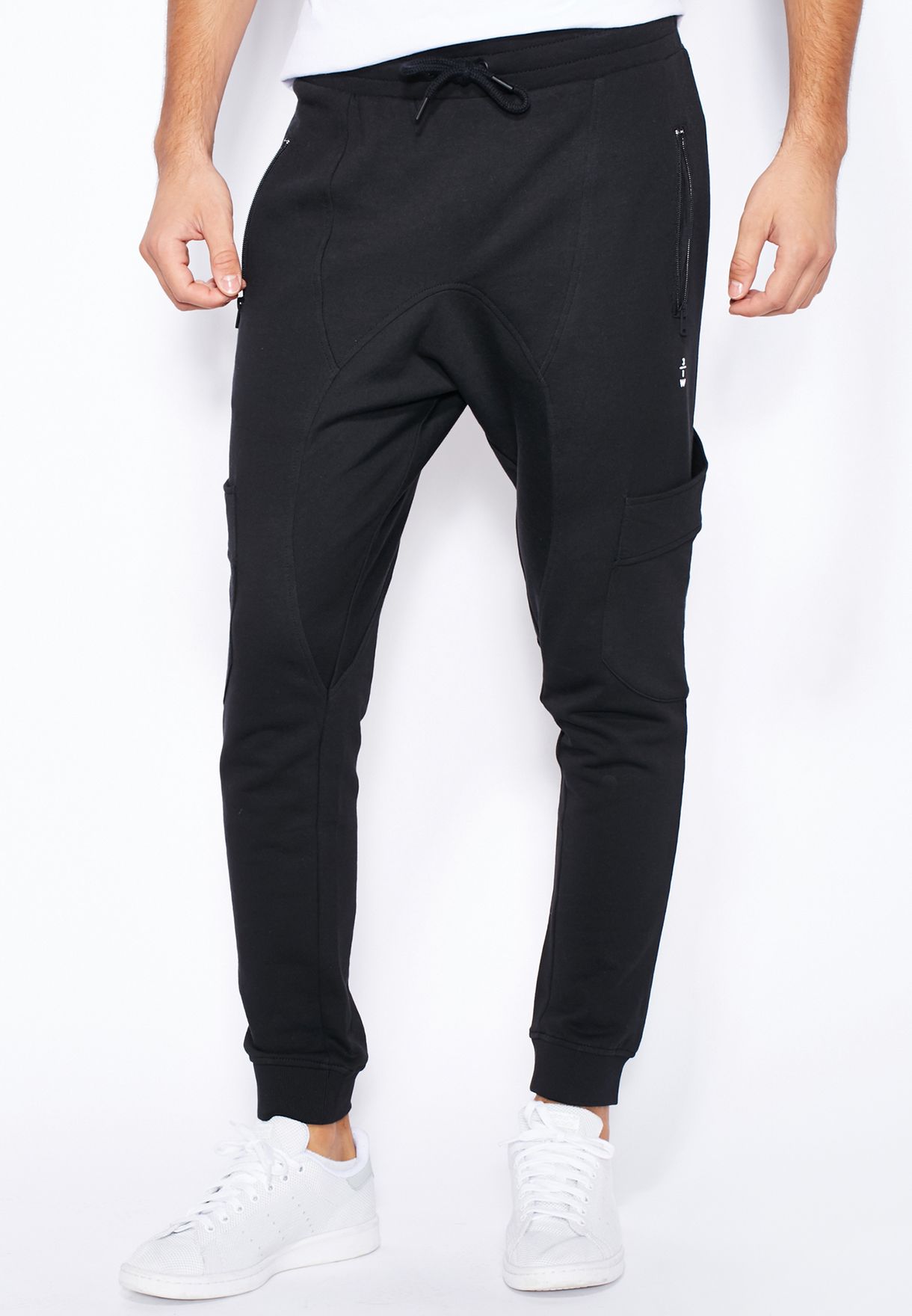 black tight sweatpants