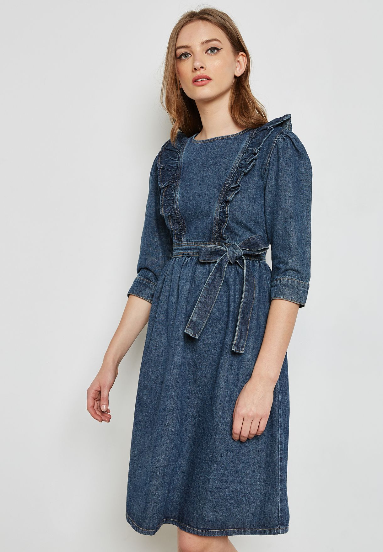 lost ink denim dress