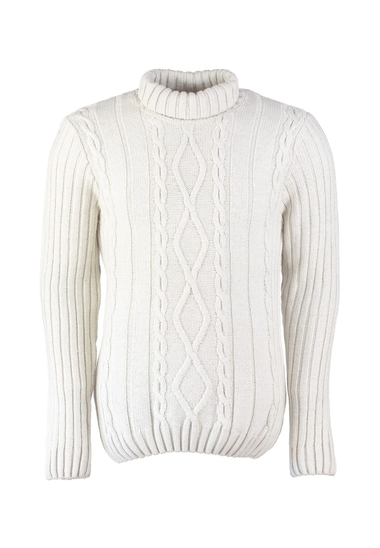 mens cable knit mock neck sweater