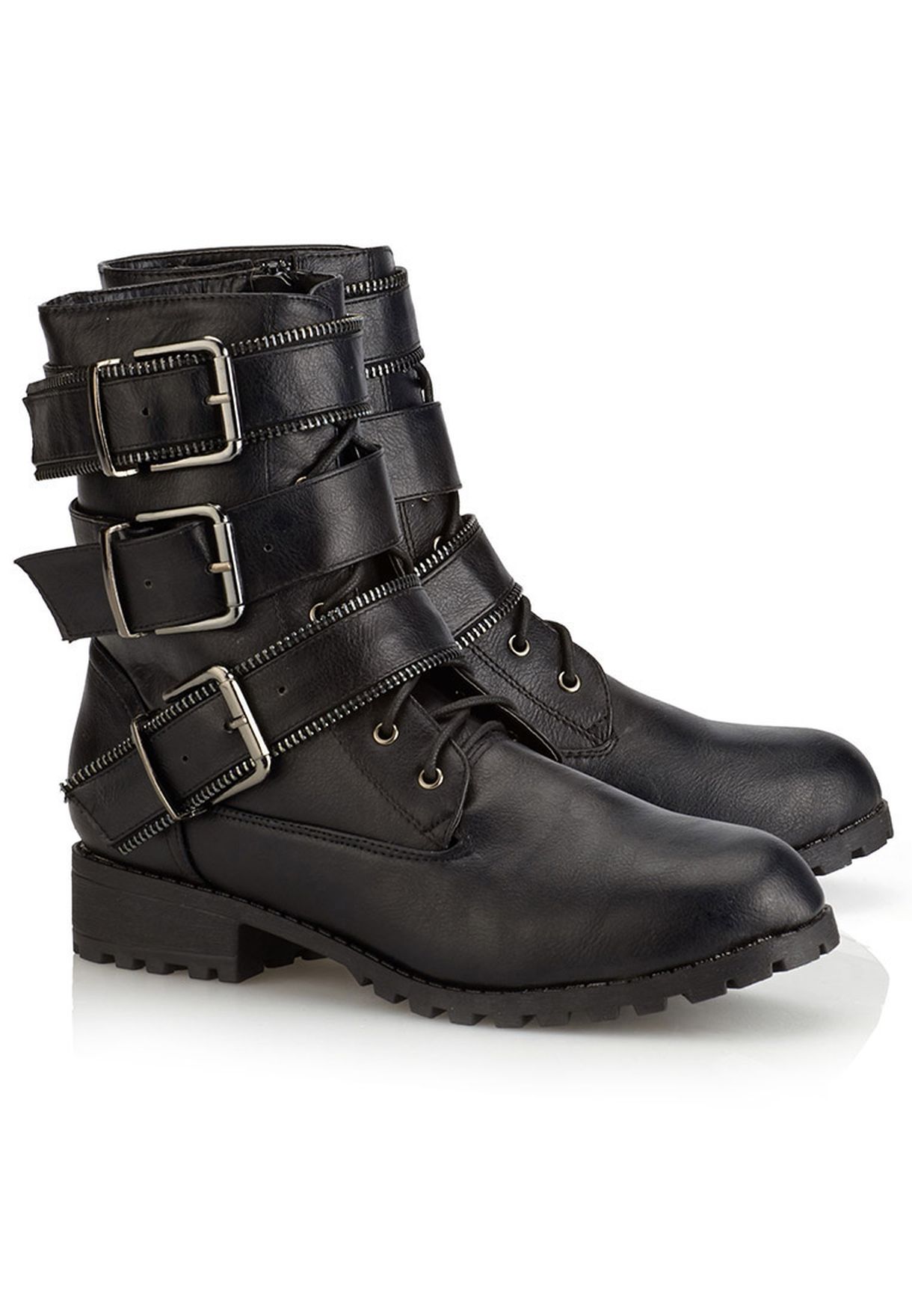 multi buckle boots