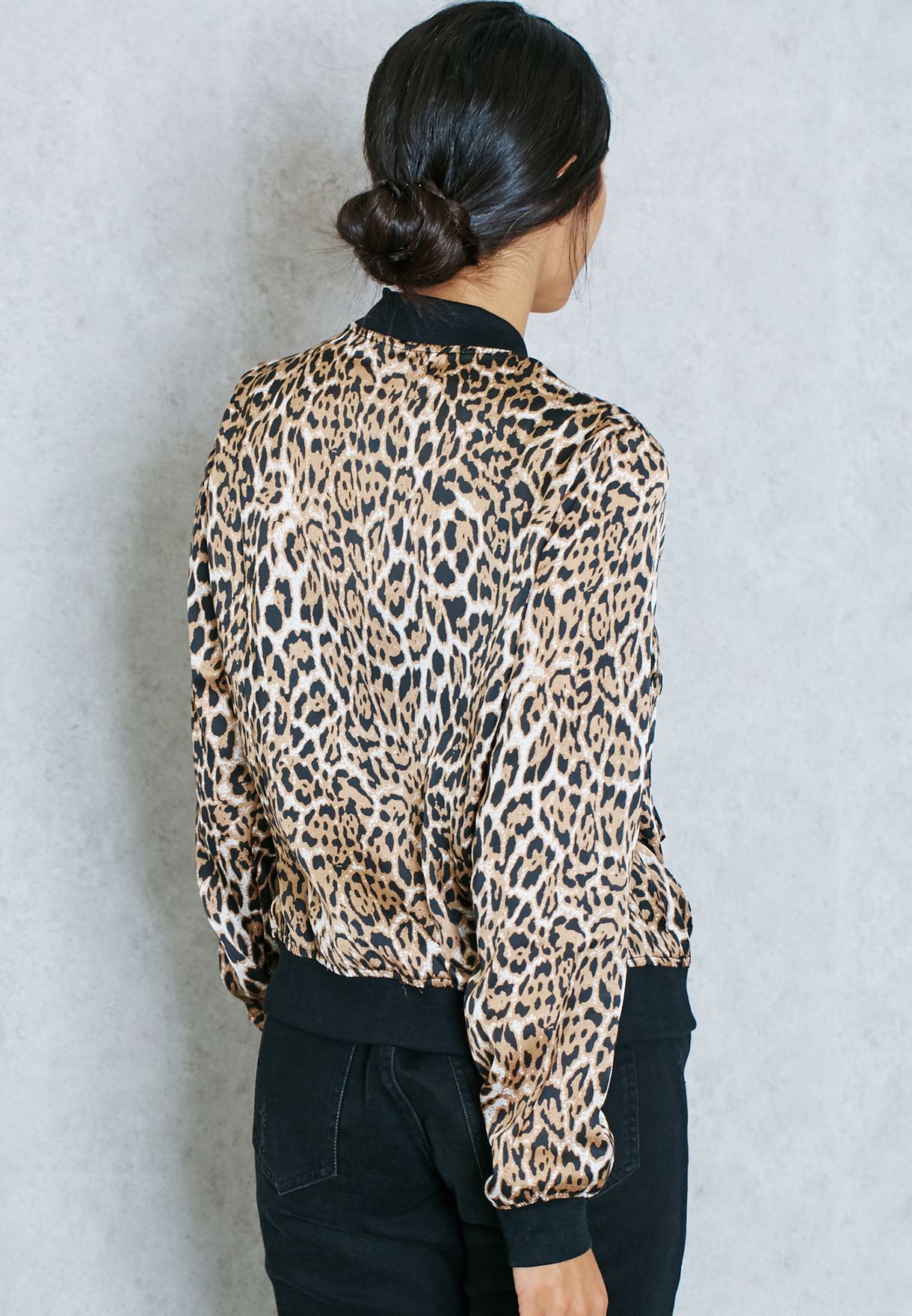 Buy Ginger animalprint Leopard Print Bomber Jacket for Women in MENA ...