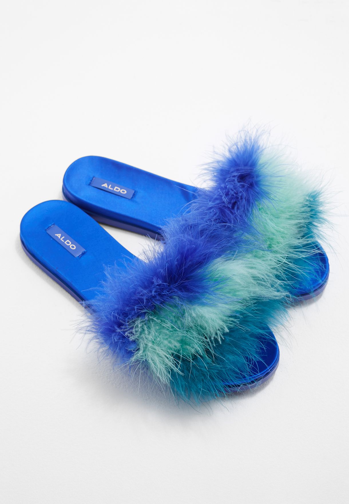 fluffy blue slides