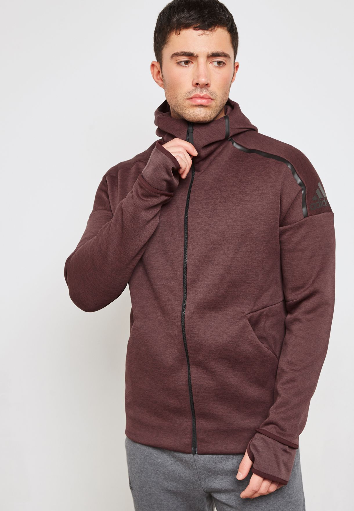 Buy adidas brown Z.N.E Hoodie for Men in Manama, other cities | CY9906