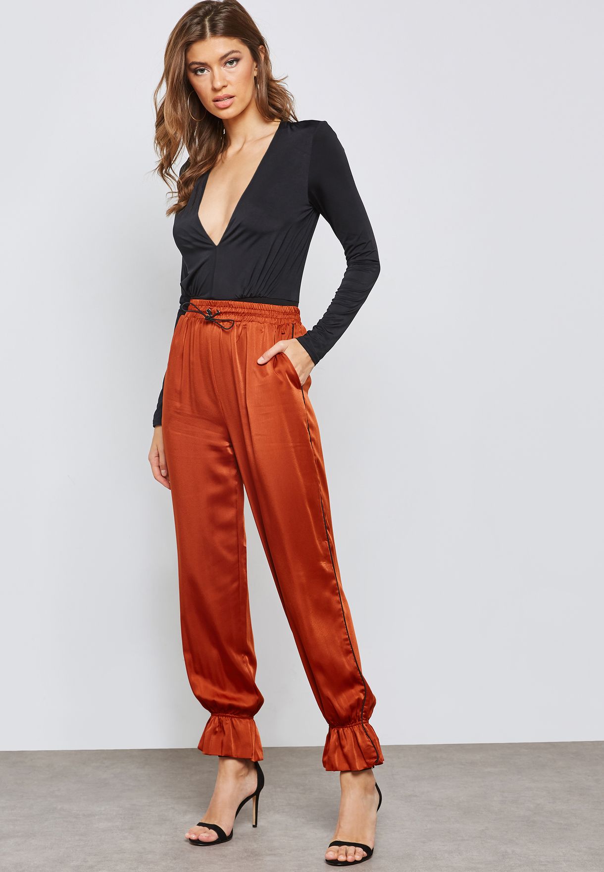 satin jogger trousers