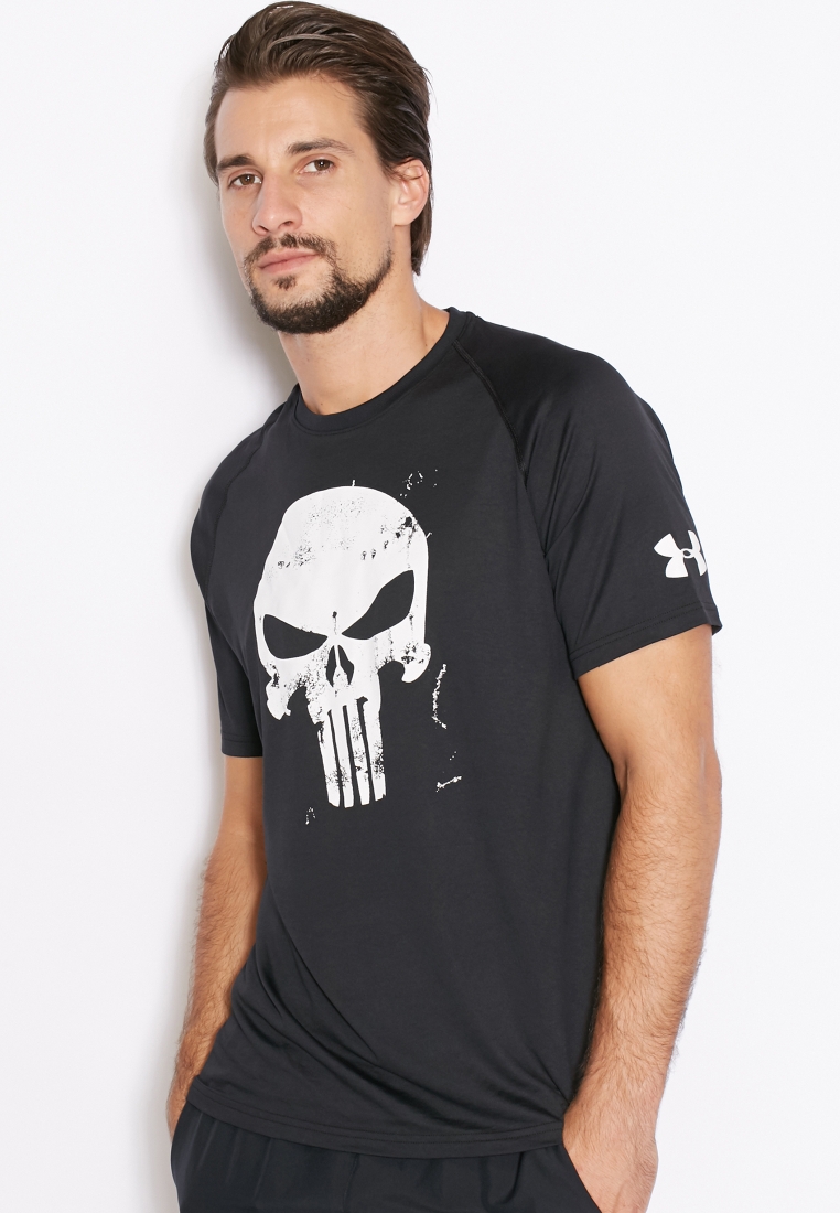 Mucho coro Pólvora Buy Under Armour black Punisher T-Shirt for Men in Riyadh, Jeddah