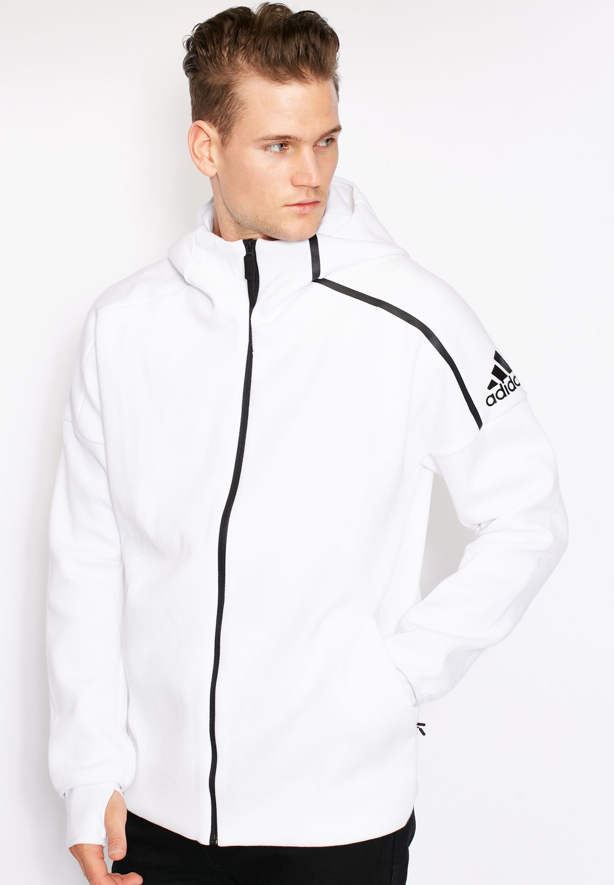 Buy adidas white Z.N.E. Hoodie for Men in Manama, other cities | B48878