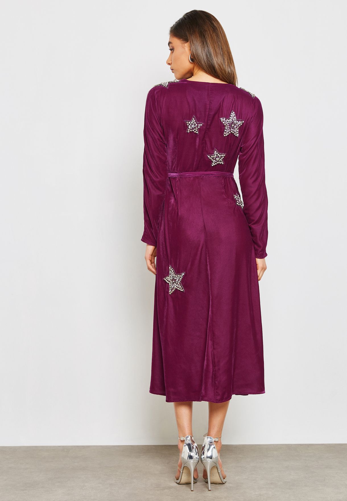 topshop velvet star dress