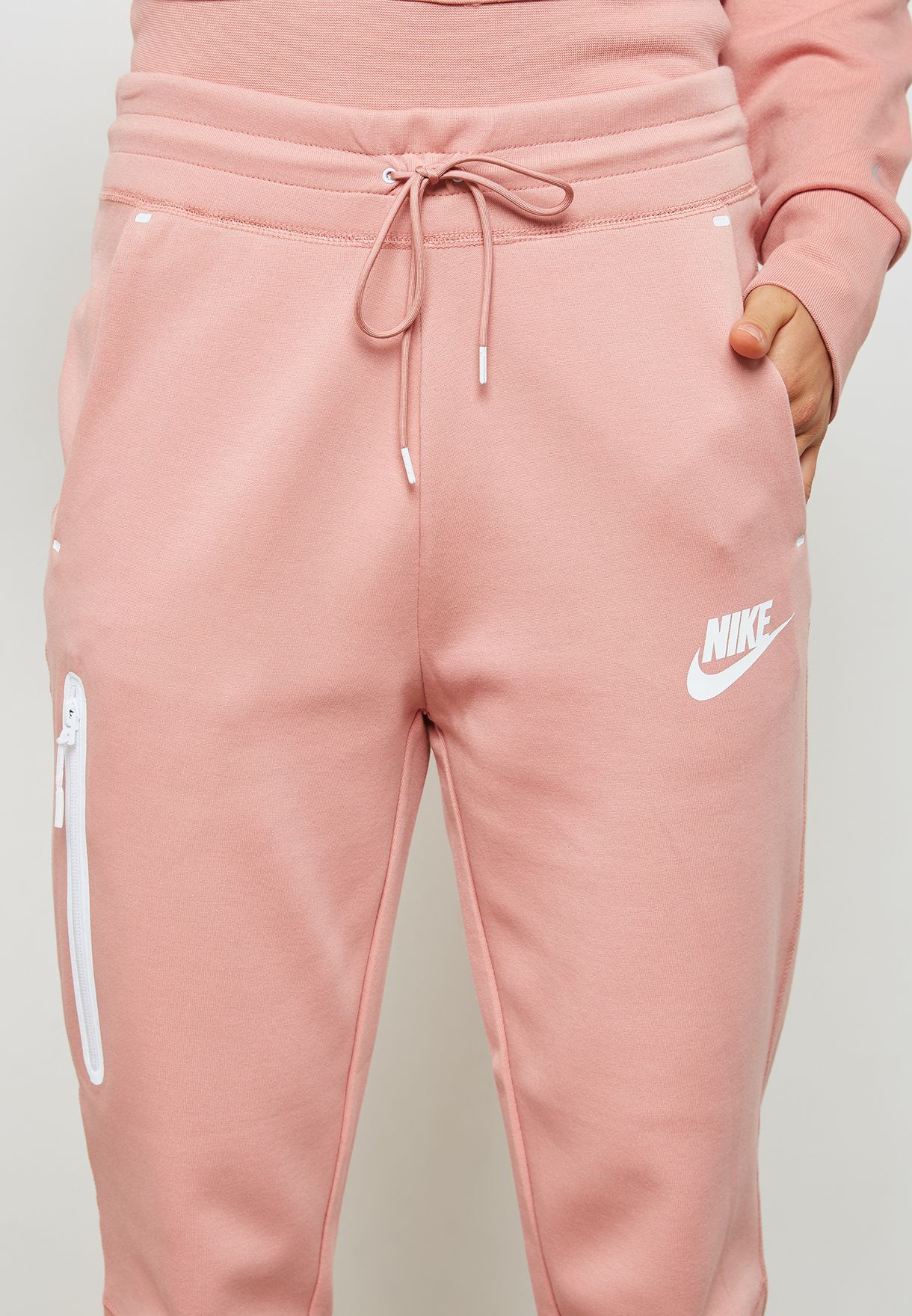 pink tech fleece pants