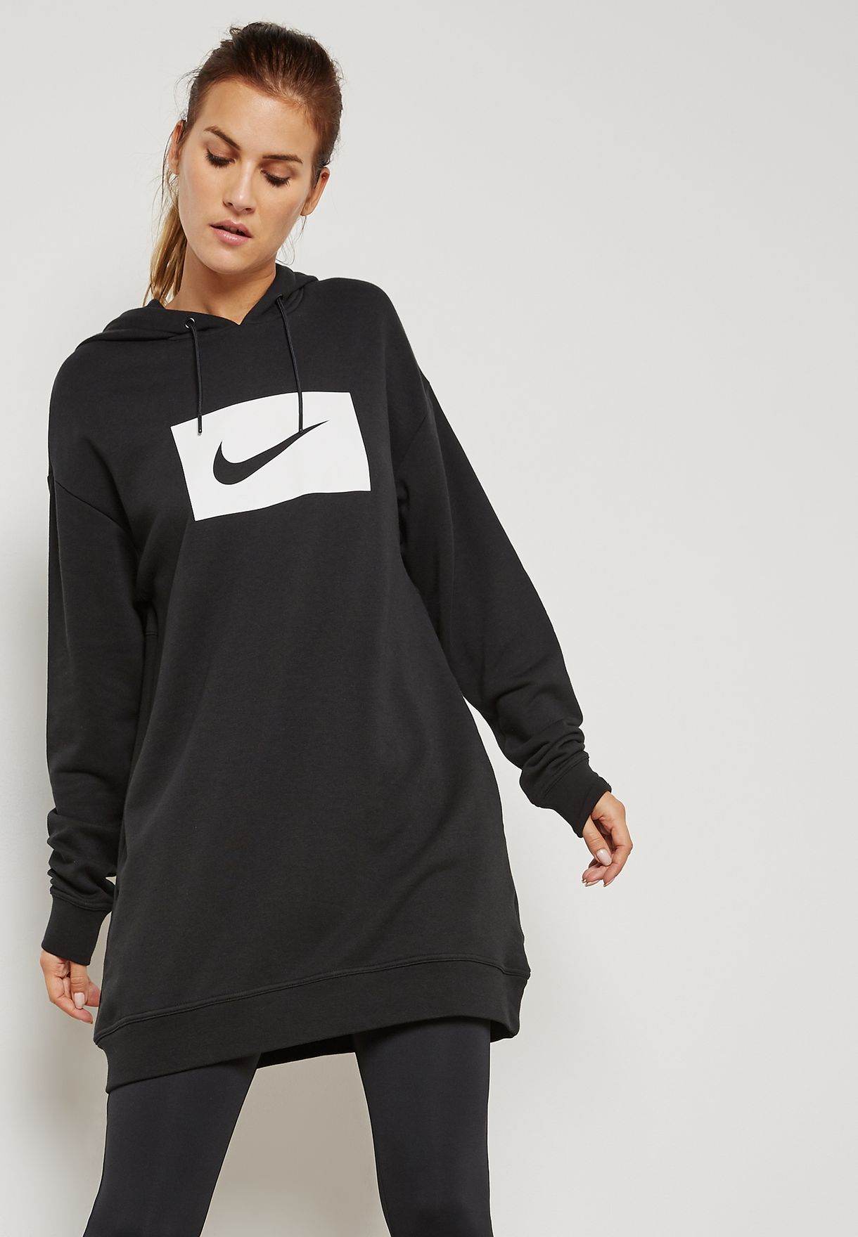 Buy Nike black Swoosh Hoodie for Women in MENA, Worldwide