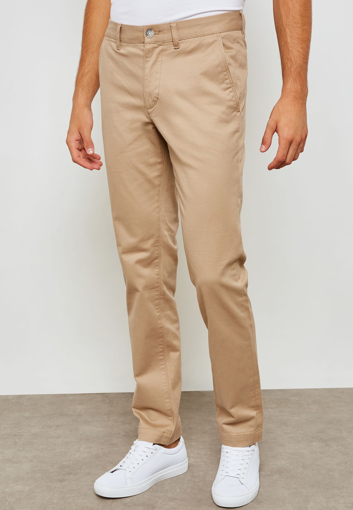Buy Lacoste beige Slim Fit Chinos for 