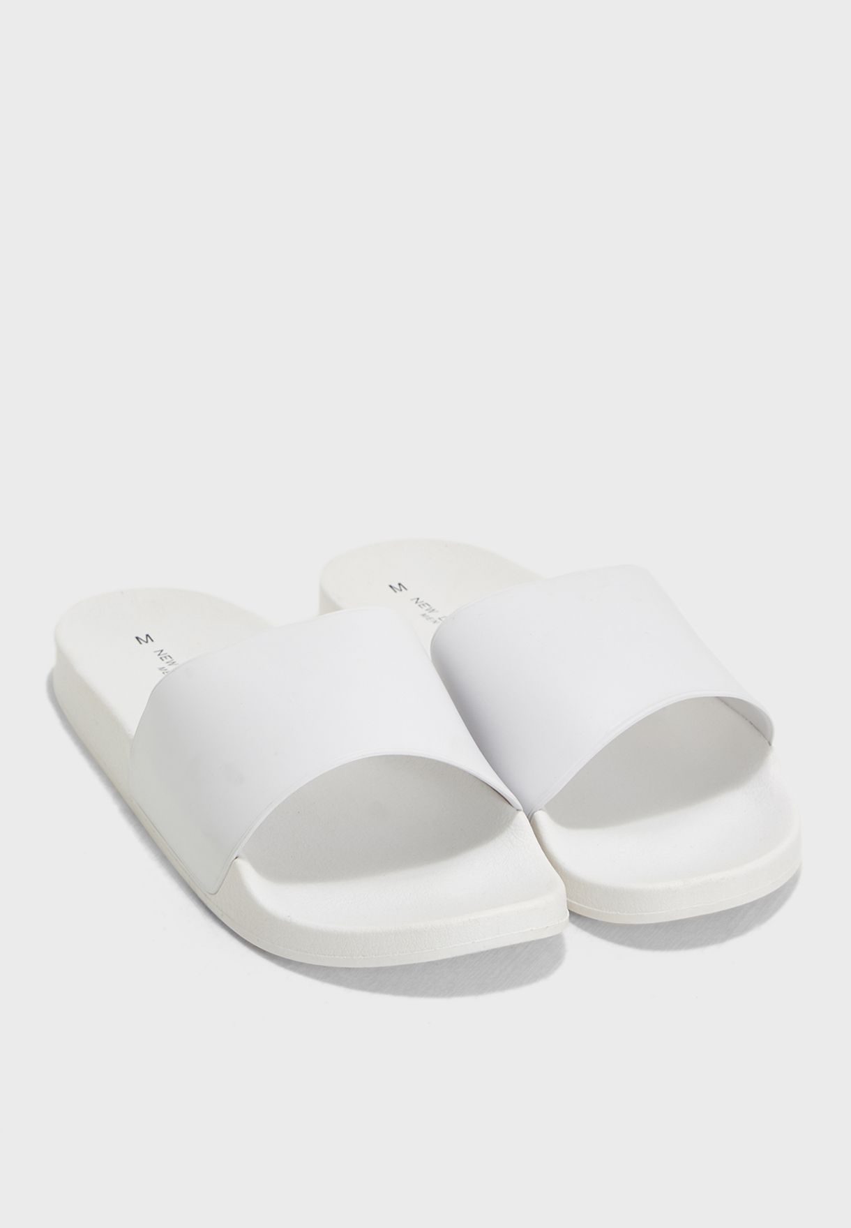 Buy New Look white White Pool Slide for Men in MENA, Worldwide