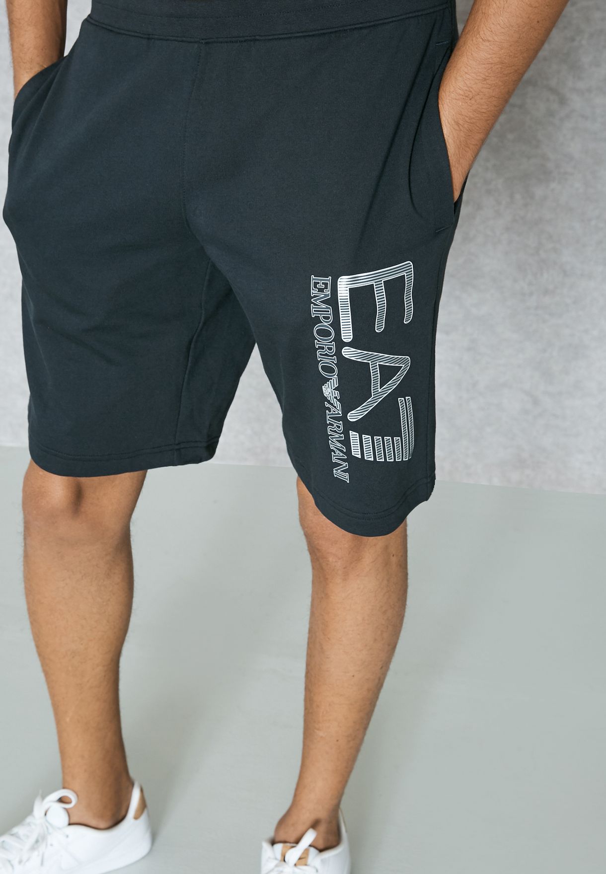 Buy Ea7 Emporio Armani navy Visibility Logo Shorts for Men in MENA,  Worldwide