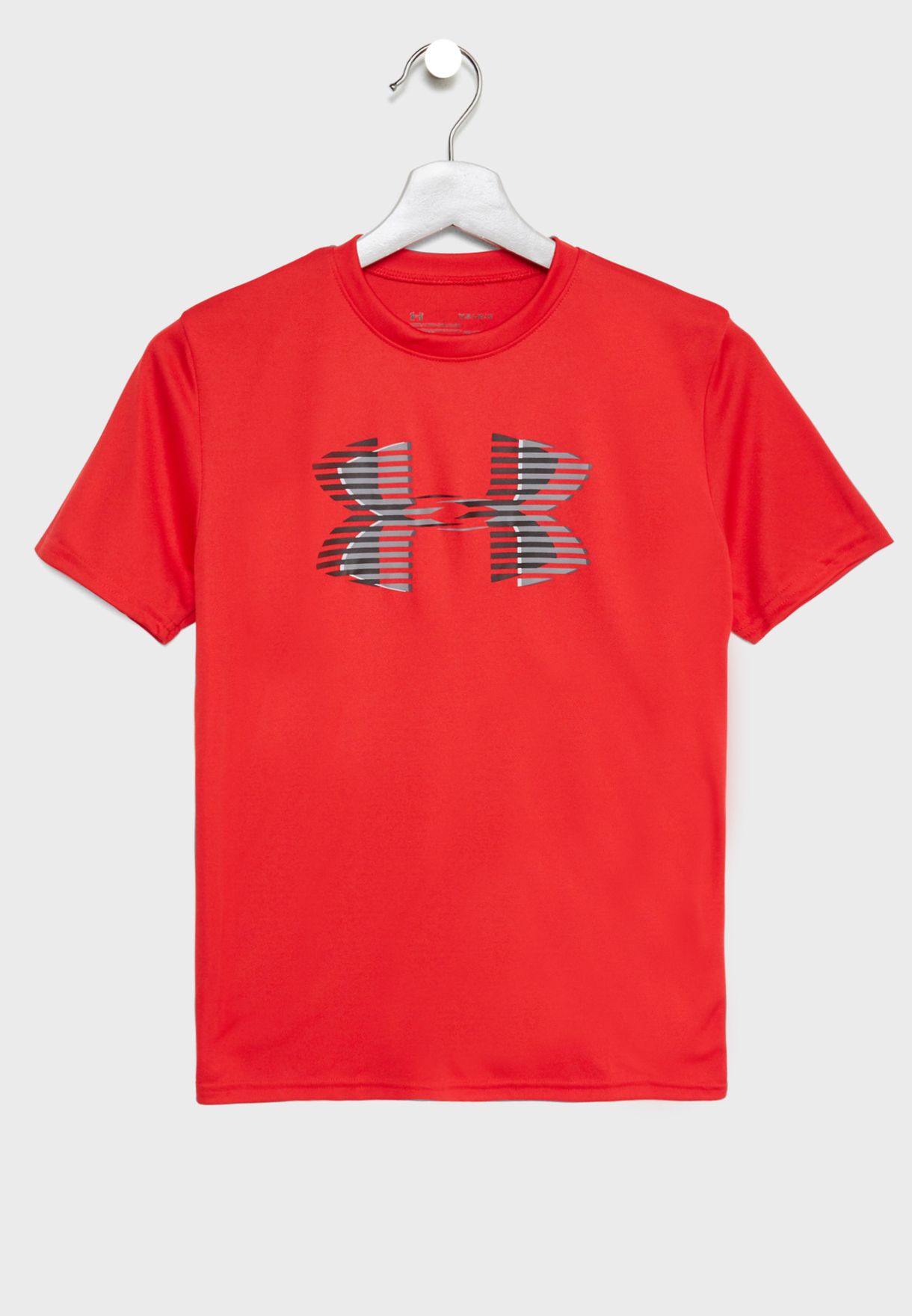 Buy Under Armour Red Youth Tech Logo Solid T Shirt For Kids In Mena Worldwide 600