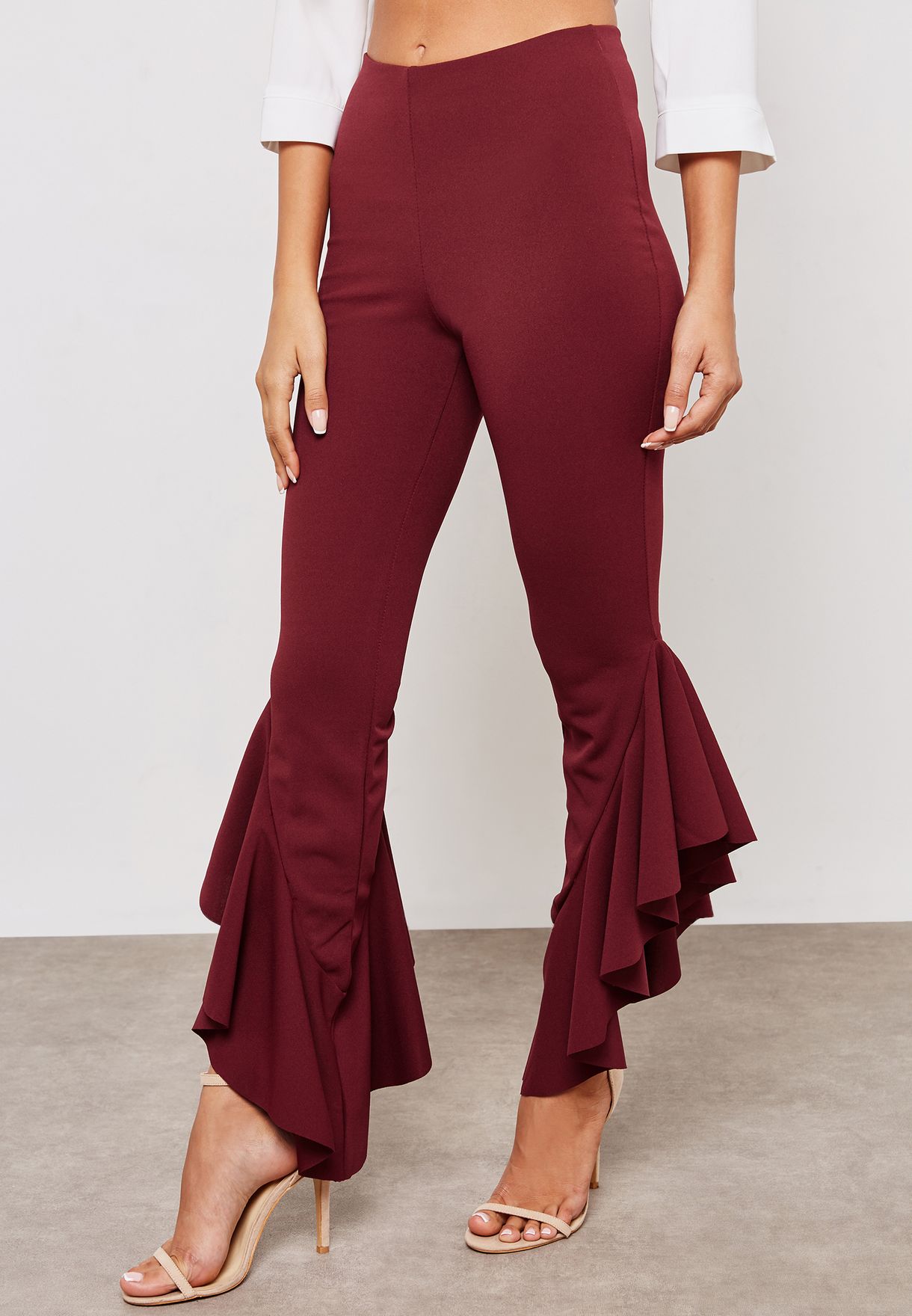 red cigarette pants