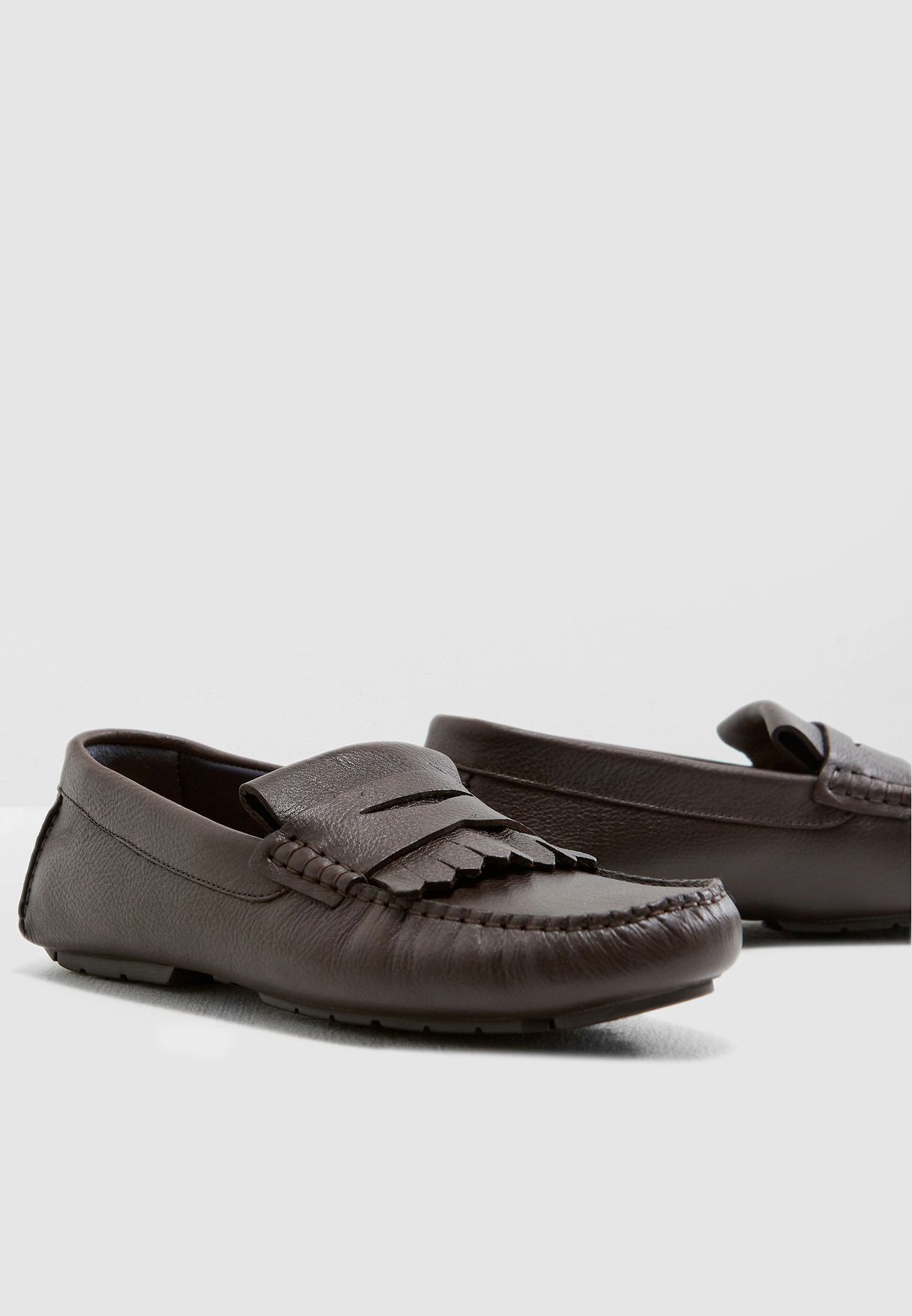 tommy hilfiger loafers brown