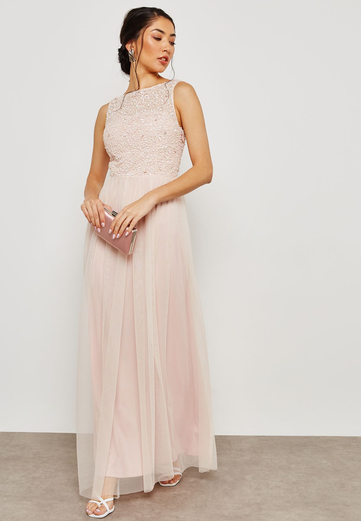 dorothy perkins pink maxi dress