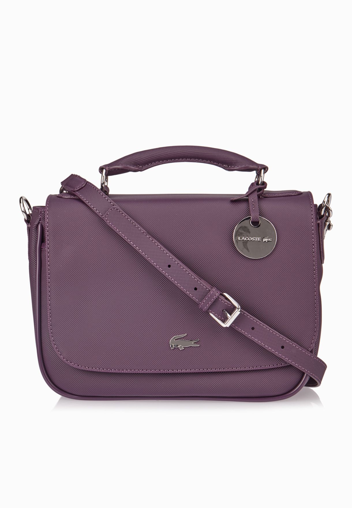 Buy Lacoste purple Small Satchel Bag 