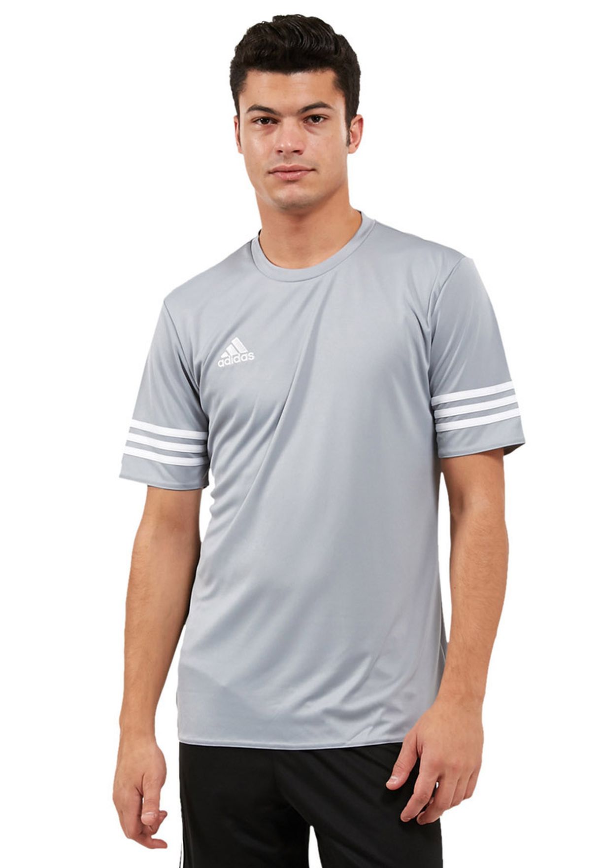 Buy adidas grey Entrada 14 Clima T-Shirt for Men in MENA, Worldwide | F50493