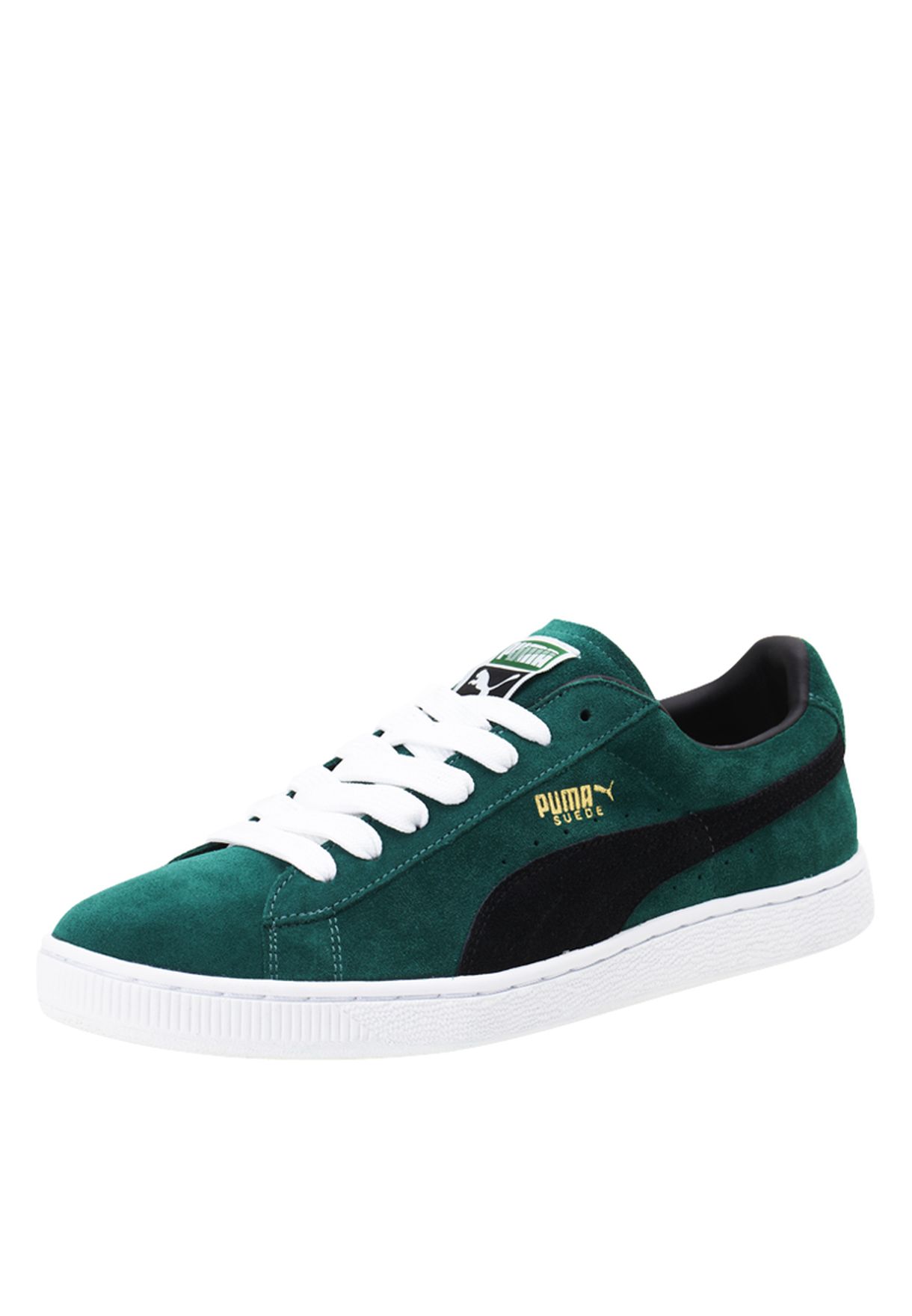 puma green suede shoes