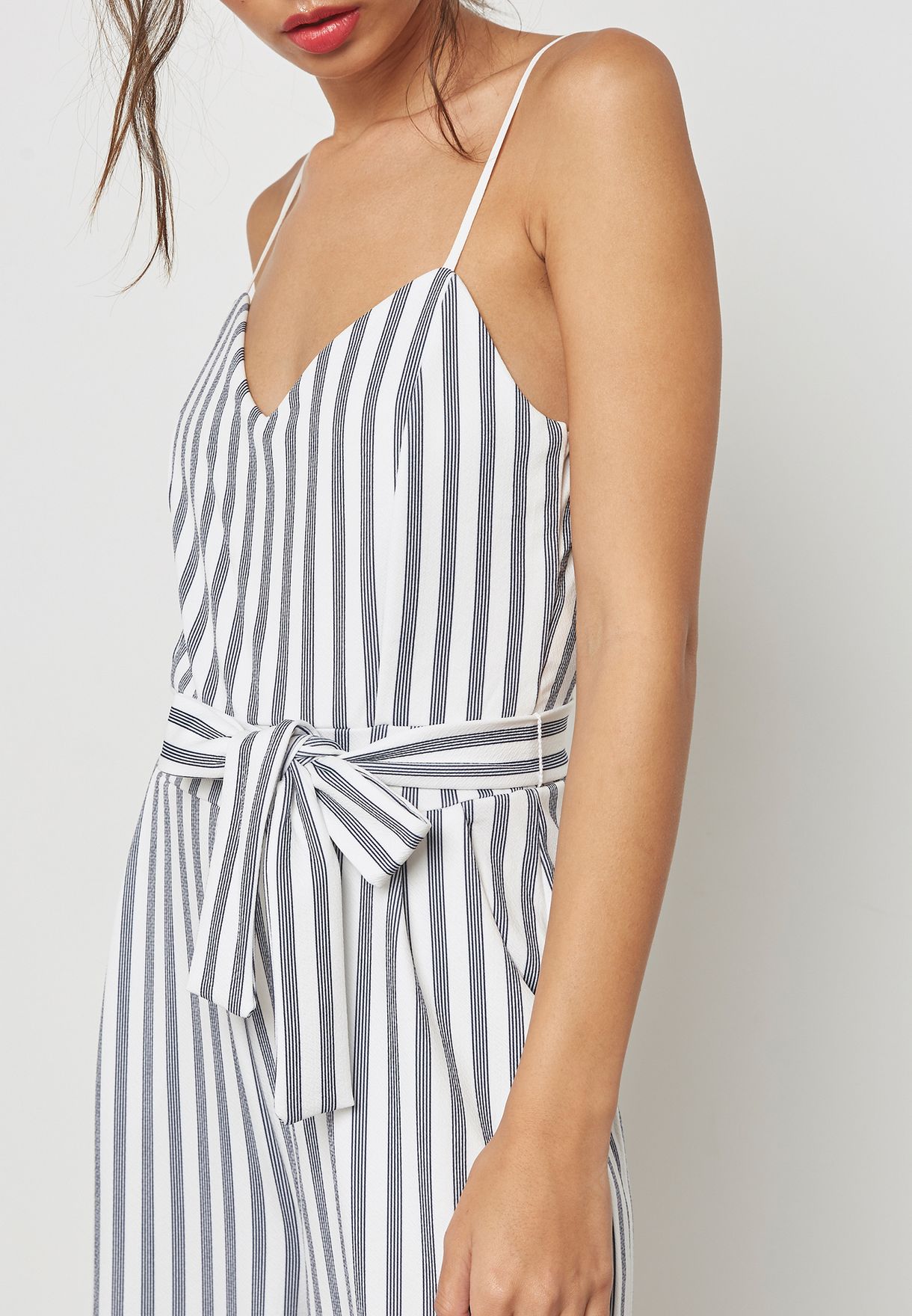 Buy Only Stripes Tie Waist Jumpsuit For Women In Muscat Other Cities