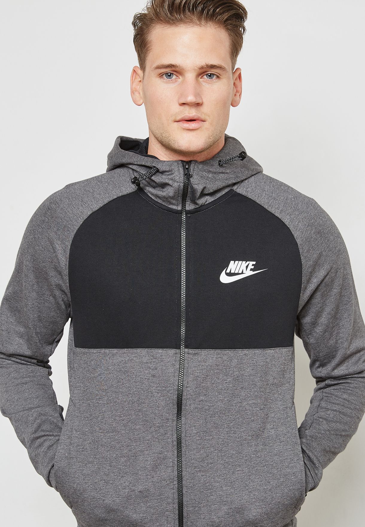 Buy Nike grey AV15 Fleece Hoodie for Men in MENA, Worldwide | 861742-071