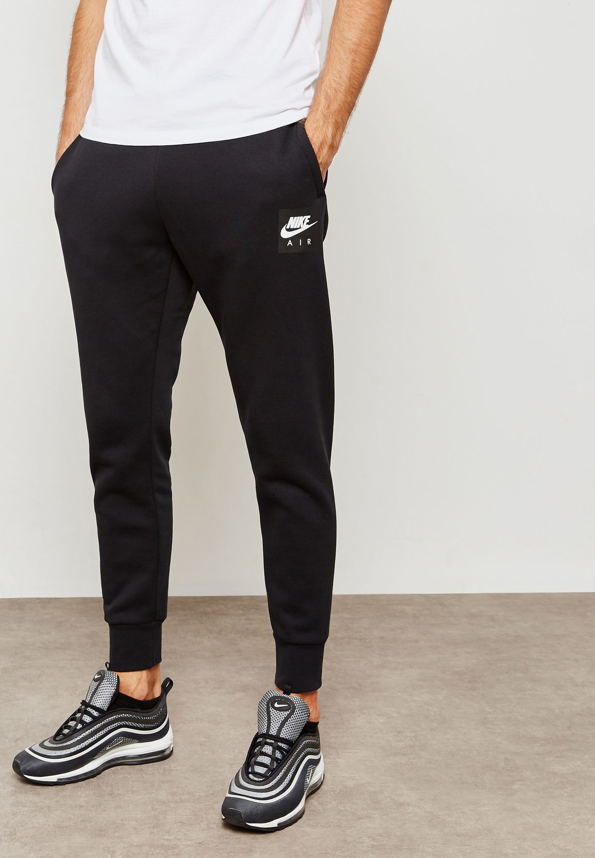 Buy Nike black Air Fleece Sweatpants 