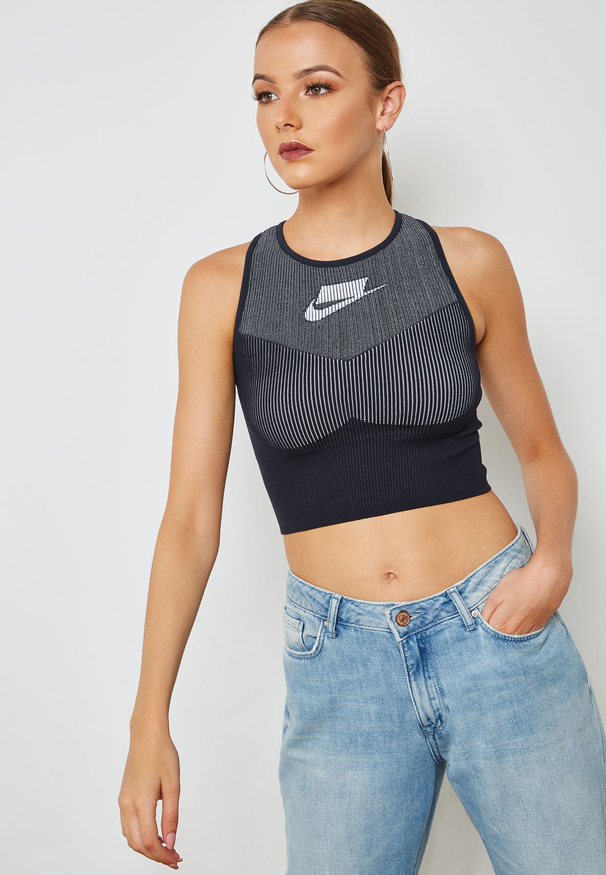 nike tech knit crop top