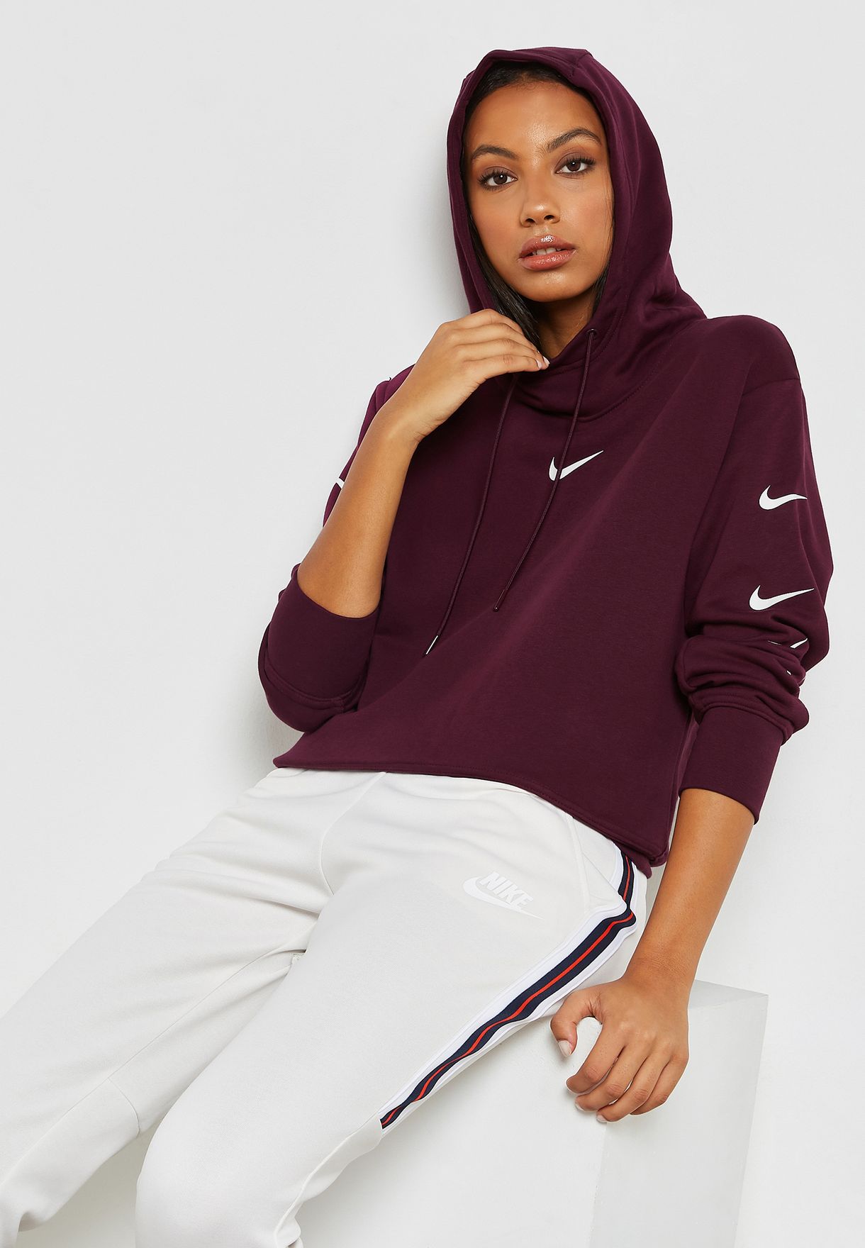 Buy Nike purple NSW Swoosh Hoodie for 