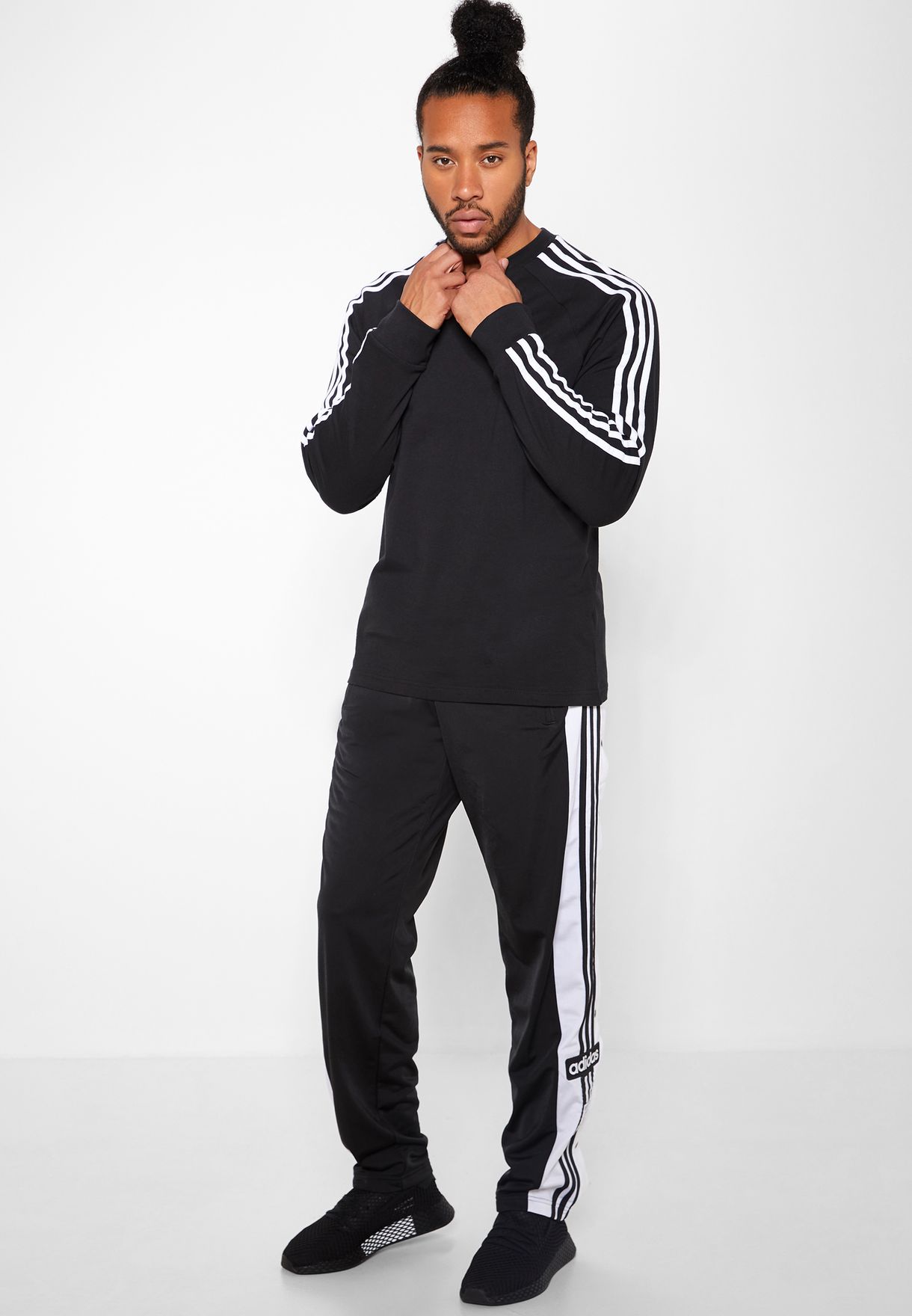 Buy adidas Originals black adicolor Adibreak Track Pants for Men in ...
