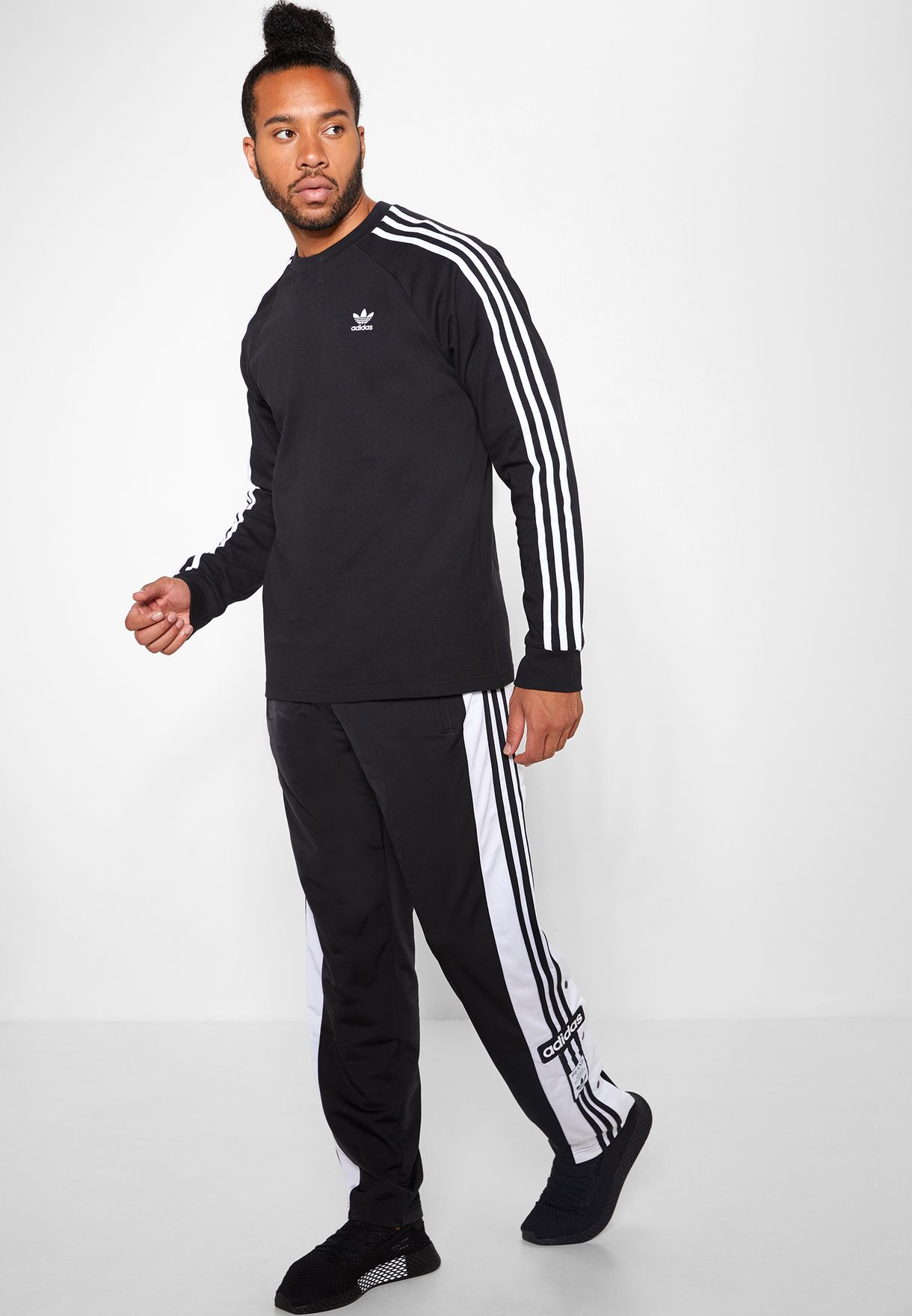 Buy adidas Originals black adicolor Adibreak Track Pants for Men in ...