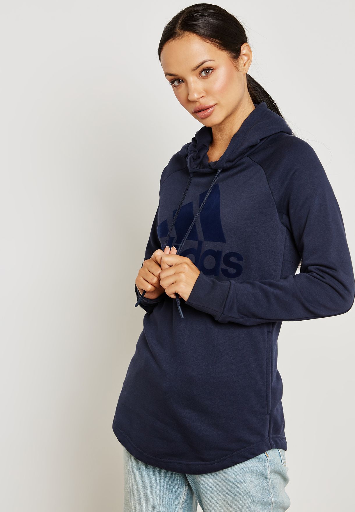 adidas navy hoodie womens