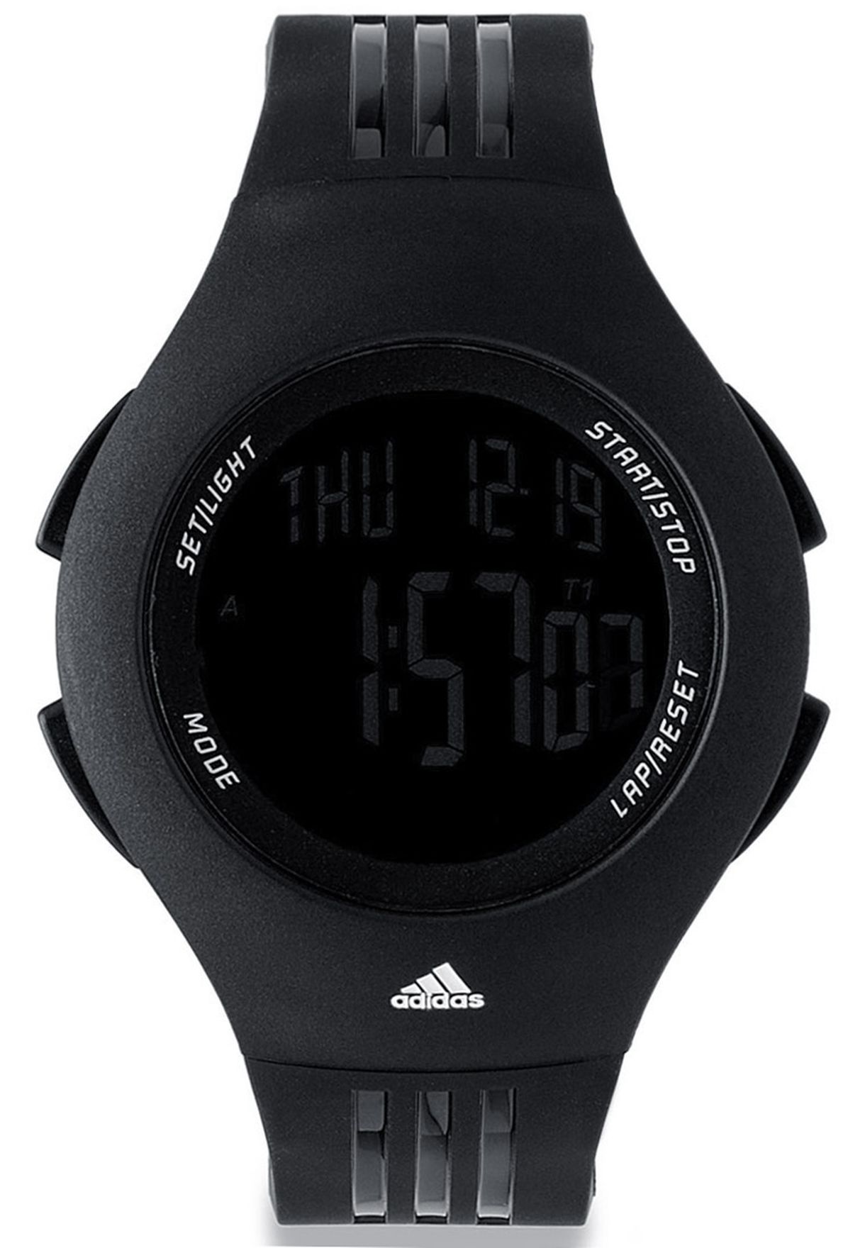 adidas black digital watch