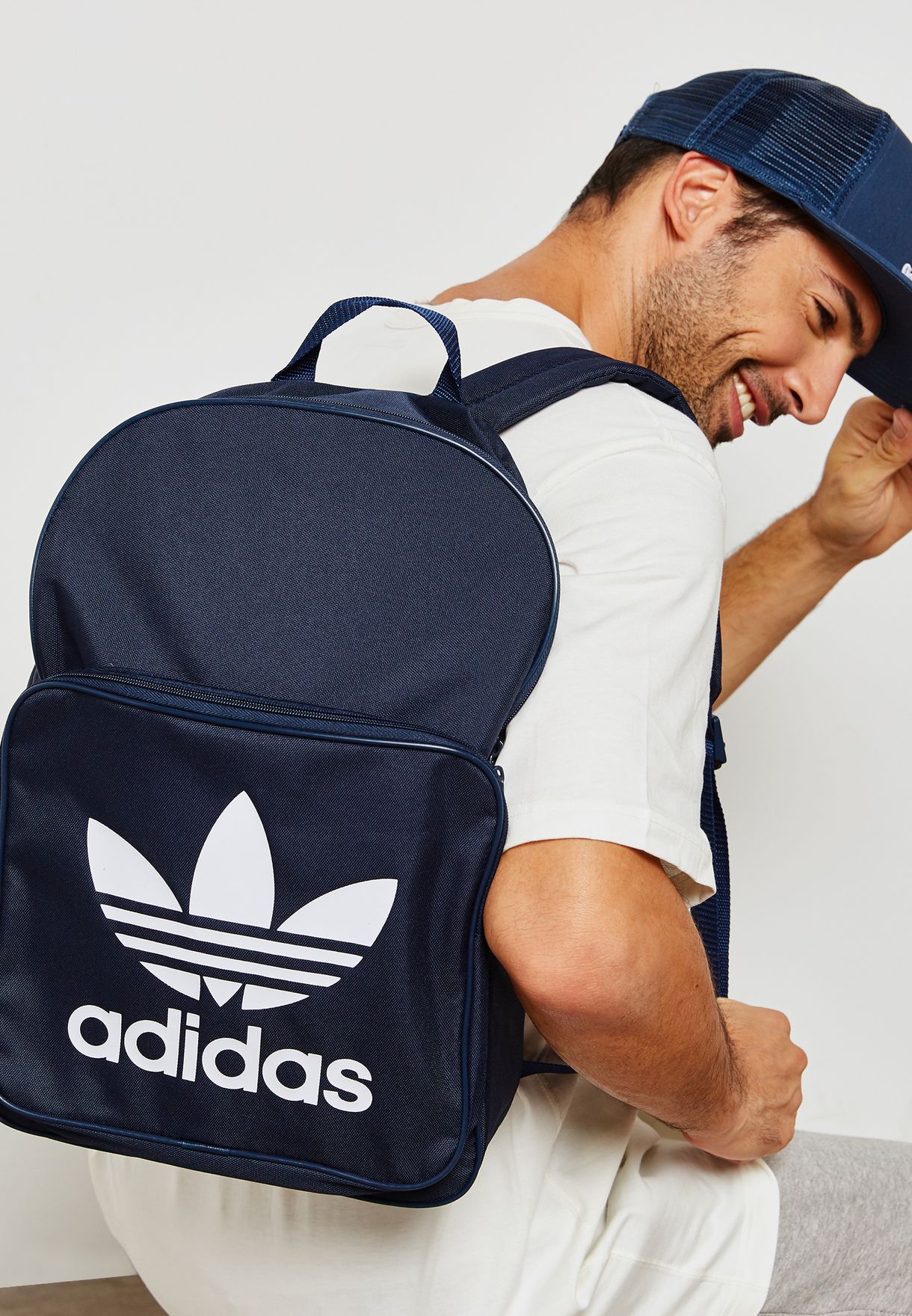 Buy adidas Originals navy Trefoil Classic Backpack for Men in MENA,  Worldwide | DJ2171