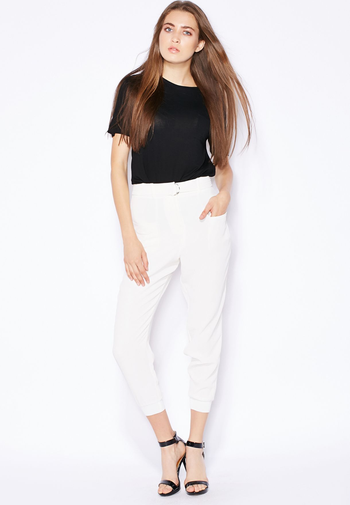 topshop white joggers