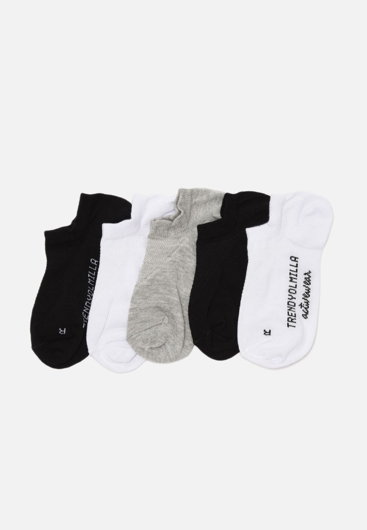 5 Pack Knitted Ankle Socks