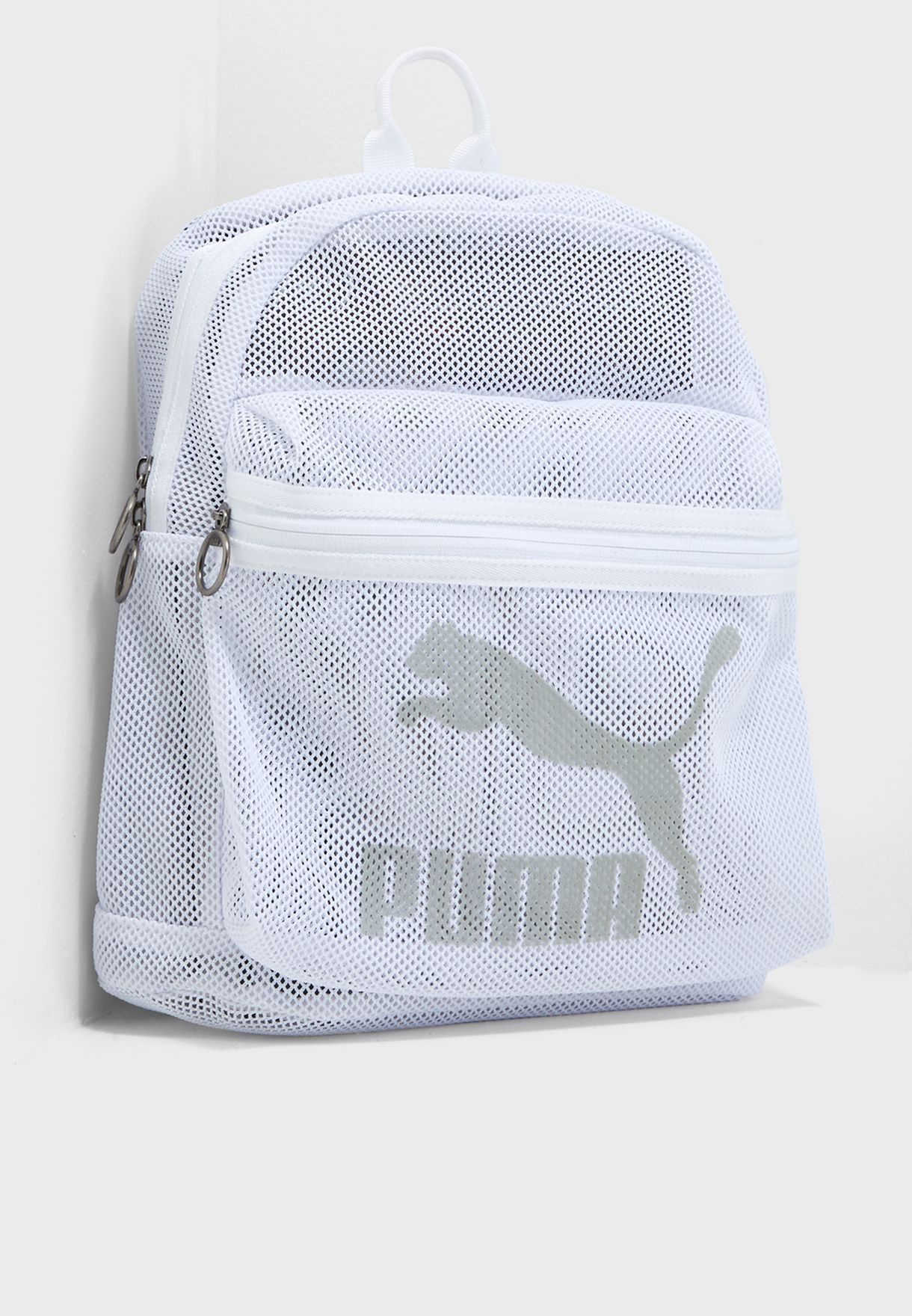 Buy Puma White Originals Mesh Backpack 