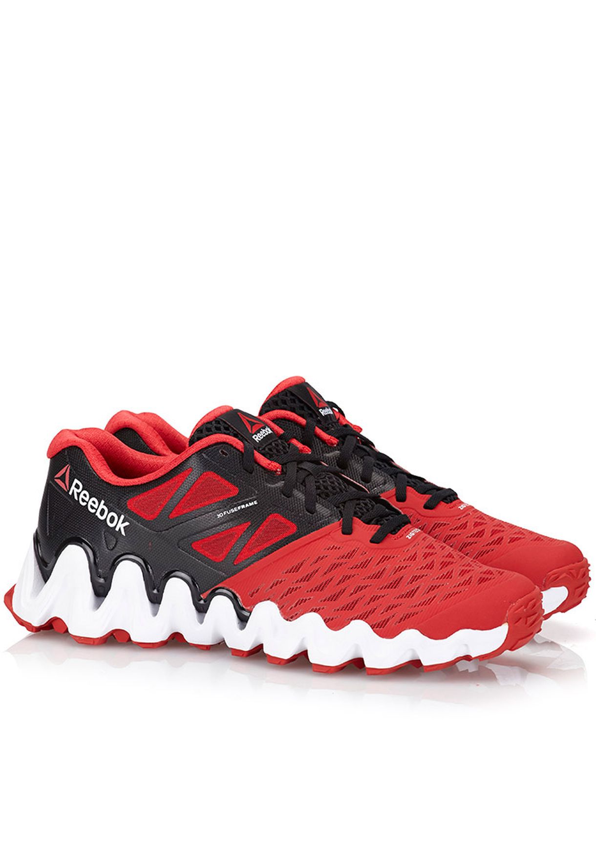 reebok zigtech red and white