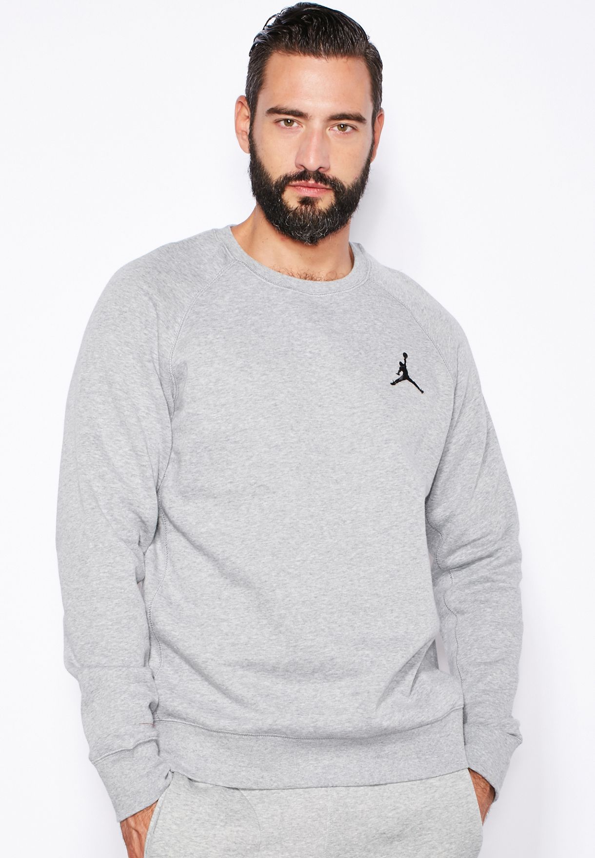 gray jordan sweater
