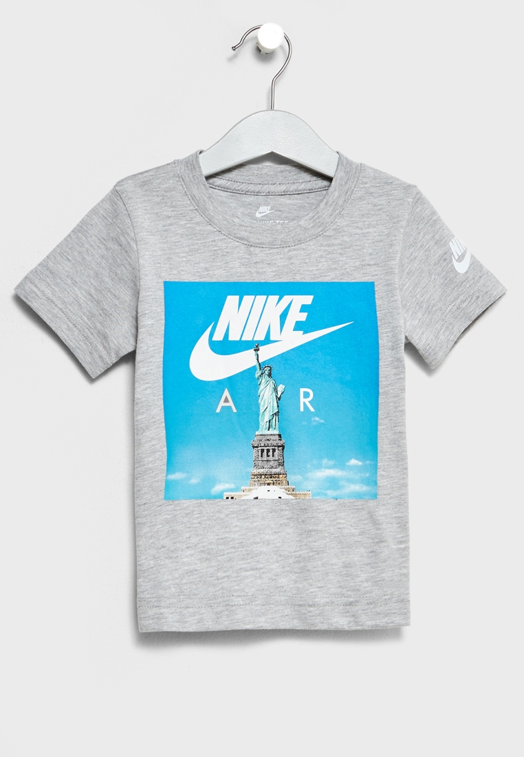 Buy Nike grey Air Lady Liberty T-Shirt Kids in MENA,