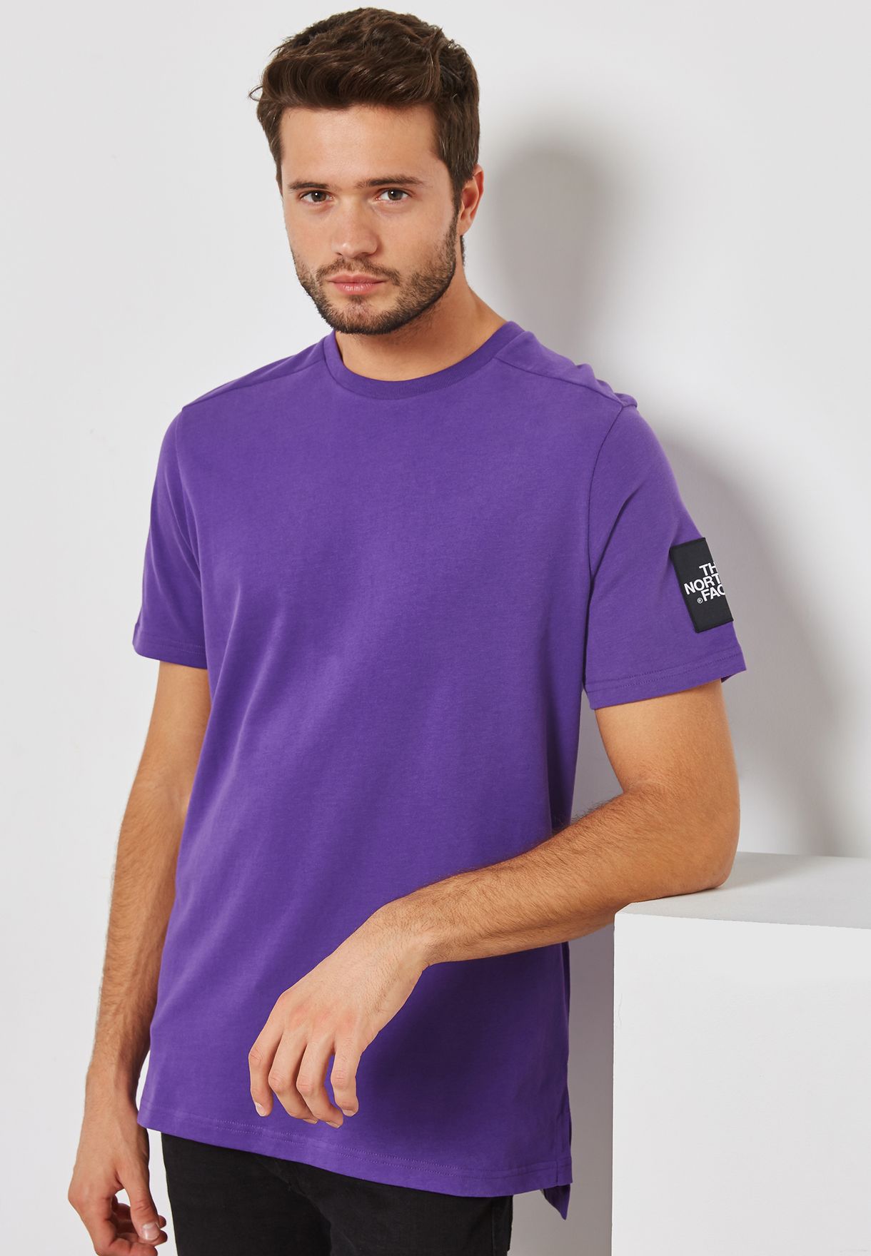 purple north face t shirt