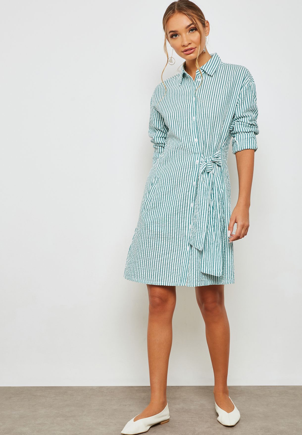 long line shirt dress