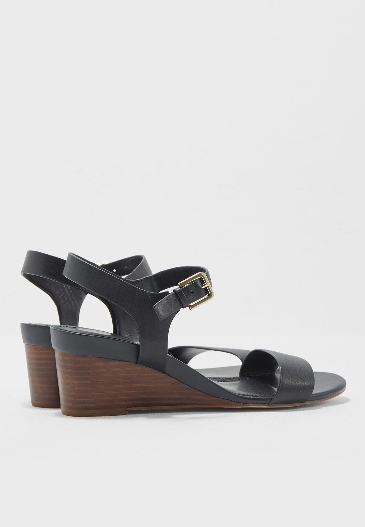 aldo black wedge sandals