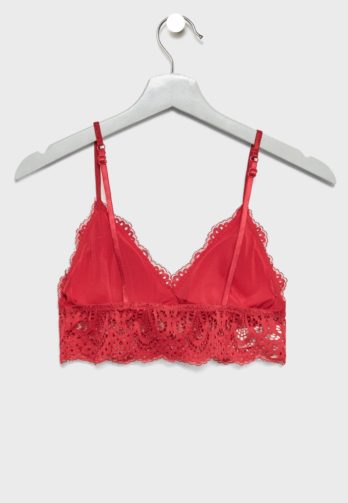 red longline bralette