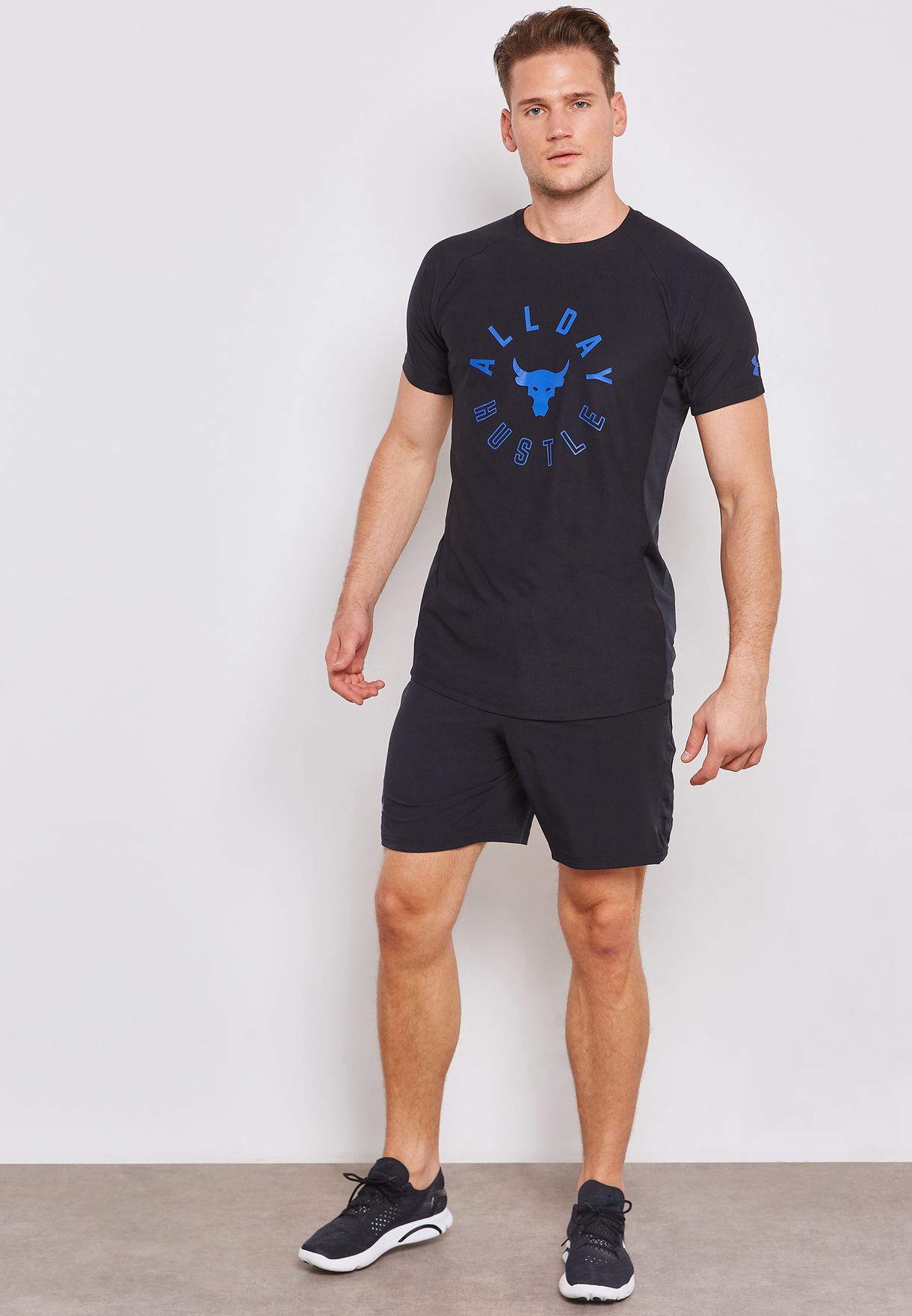 Buy Under Armour black Project Rock Shorts for Men in MENA, Worldwide