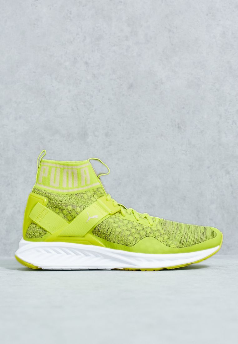 puma ignite evoknit green kids