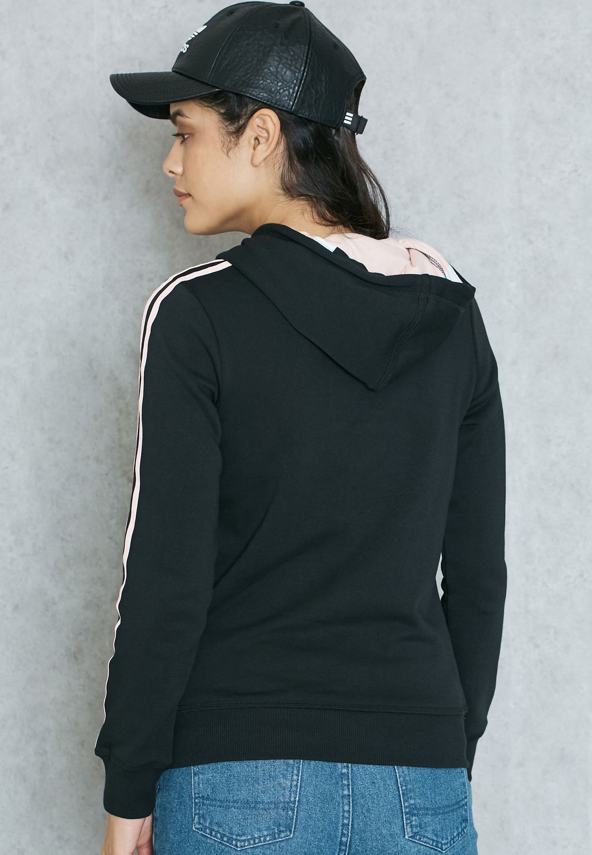 slim trefoil hoodie adidas