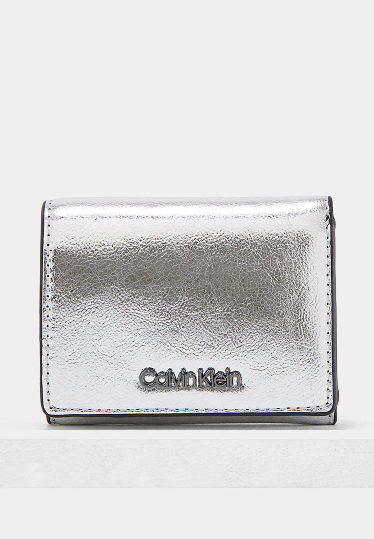 calvin klein silver wallet