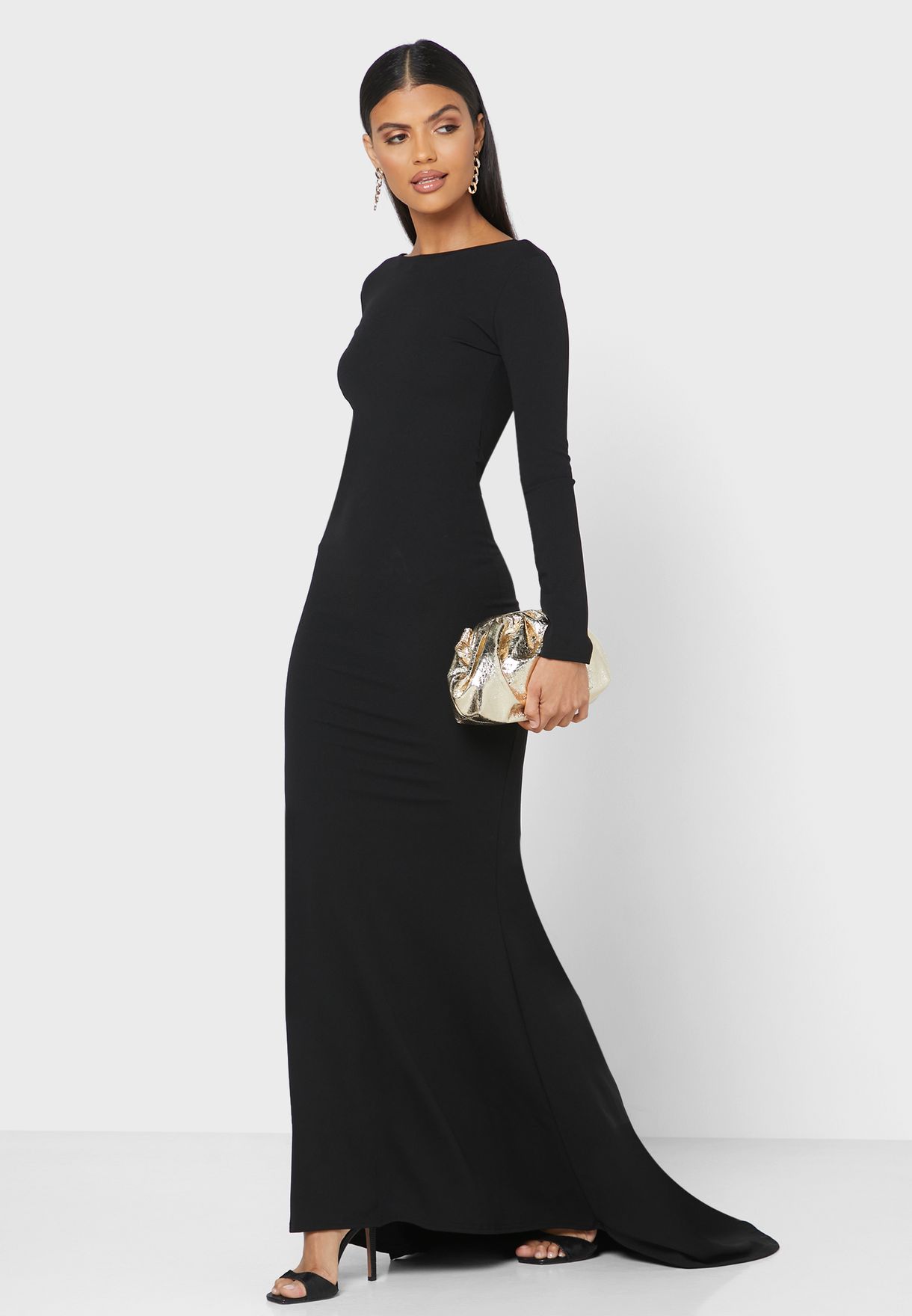 Missguided long hot sale sleeve dress